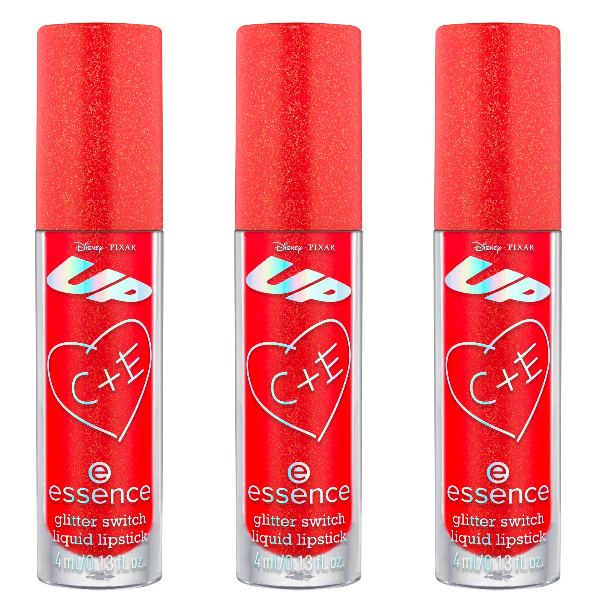 Essence Lippenstift »Disney Pixar Up glitter switch liquid lipstick«, (Set, 3 tlg.)