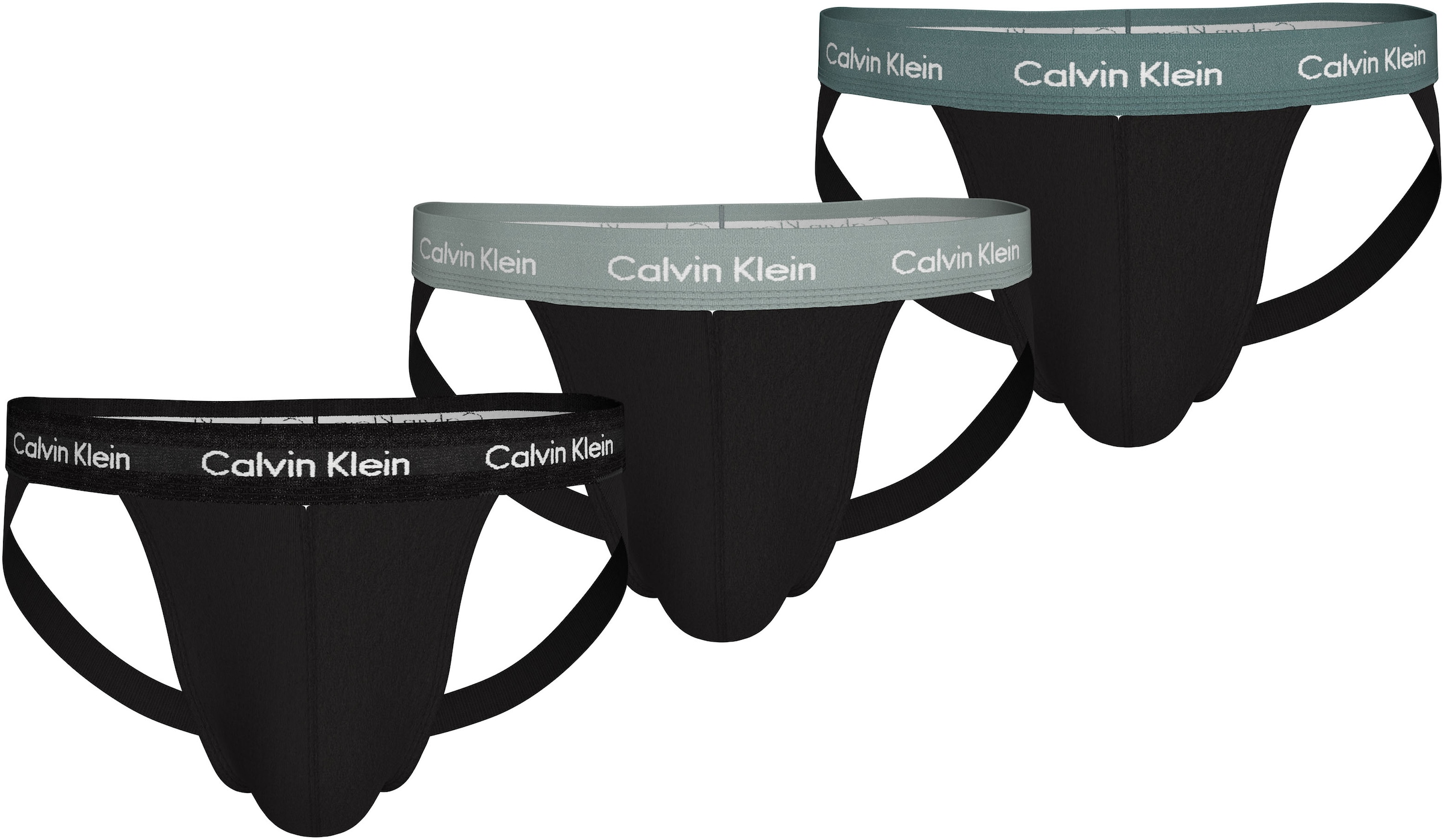 Calvin Klein Underwear String "JOCK STRAP 3PK", (Packung, 3 St., 3er-Pack), mit Logo-Elastikbund