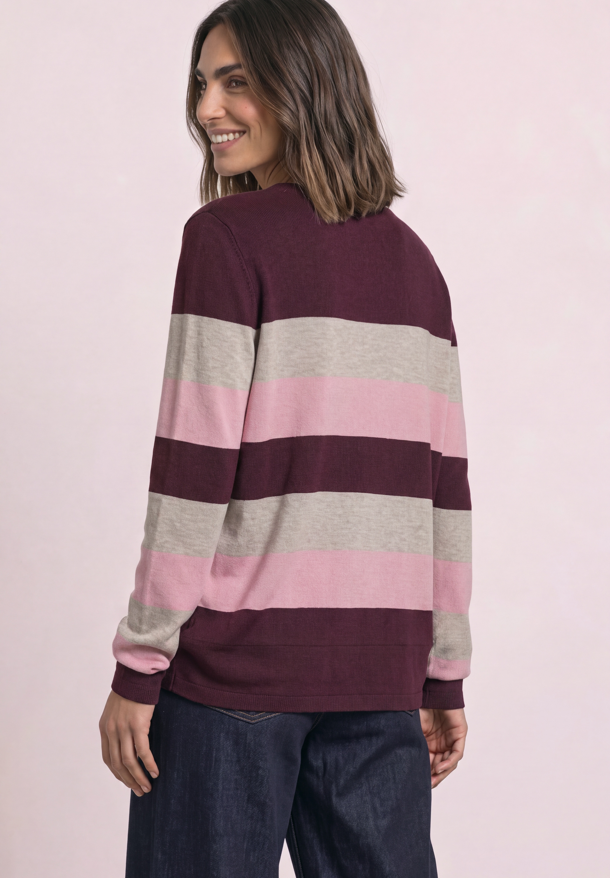STREET ONE Streifenpullover aus Feinstrick