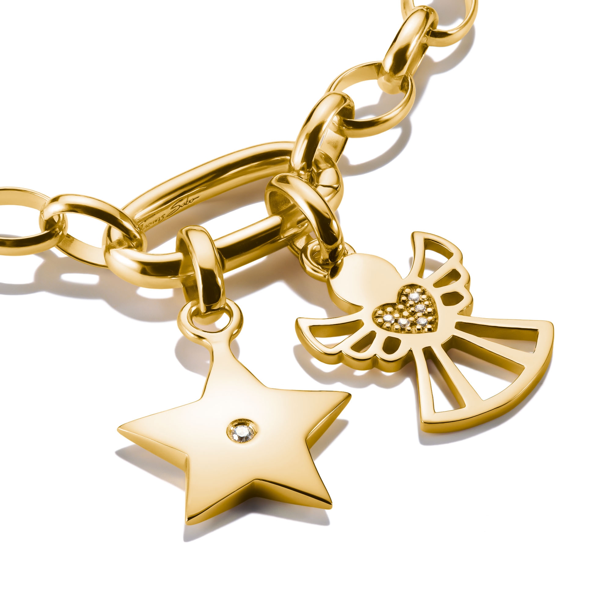 THOMAS SABO Charm Stern »Charm Stern der Hoffnung - Connect, CC1238-051-14, CC1238-414-14«, mit Zirkonia (synth.)