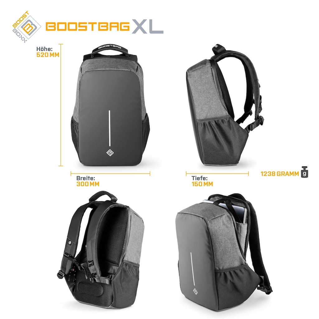 BoostBoxx Laptoprucksack »Boostbag Anti Theft«