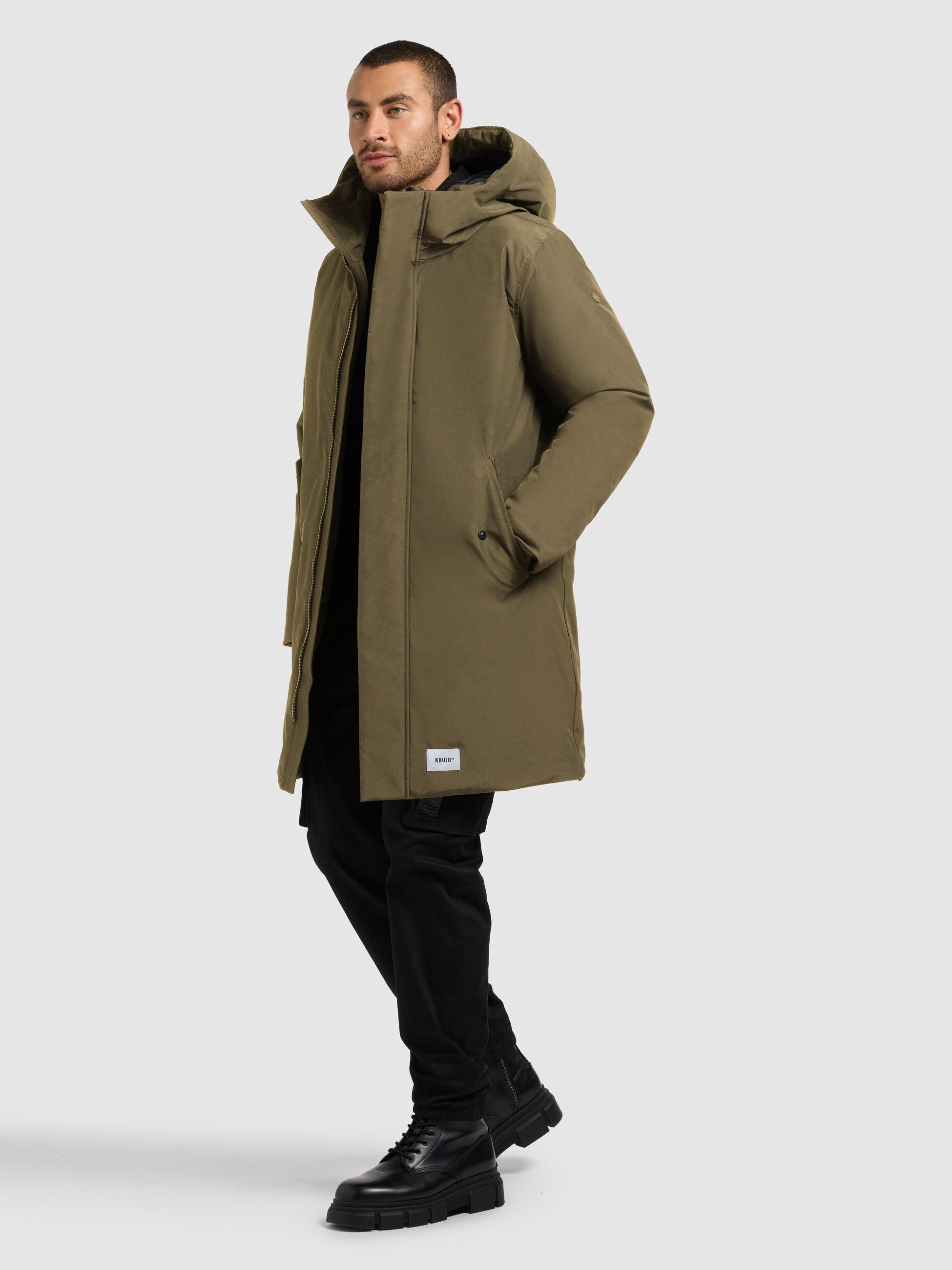 khujo Wintermantel »Fogg« Langer Herren Mantel mit magnetischen Details