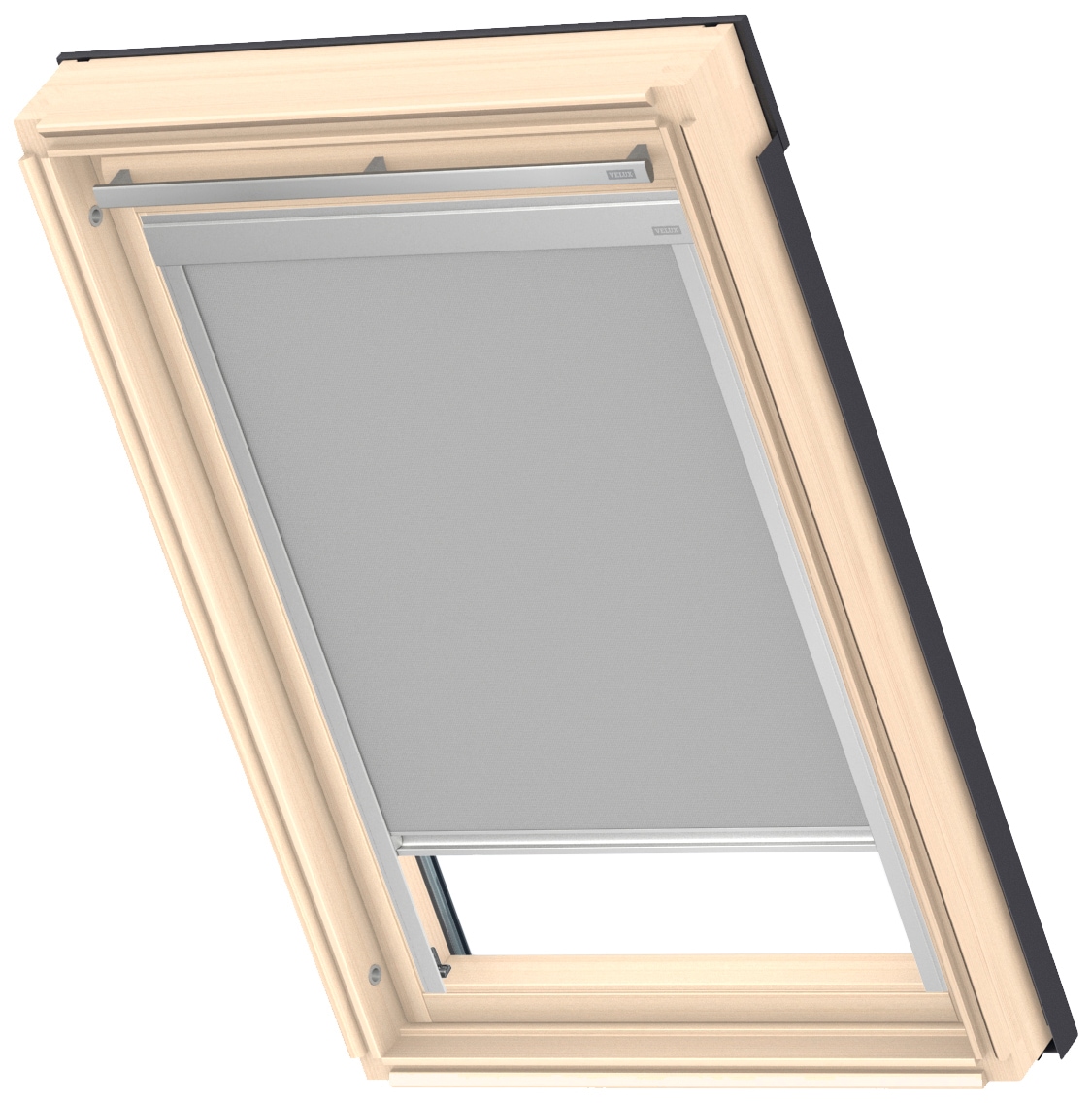VELUX 1100000002199 "DBL P06 4204" verdunkelnd Verdunkelung ohne Bohren in Führungsschienen alufarbene Führungsschienen & Griffleiste
