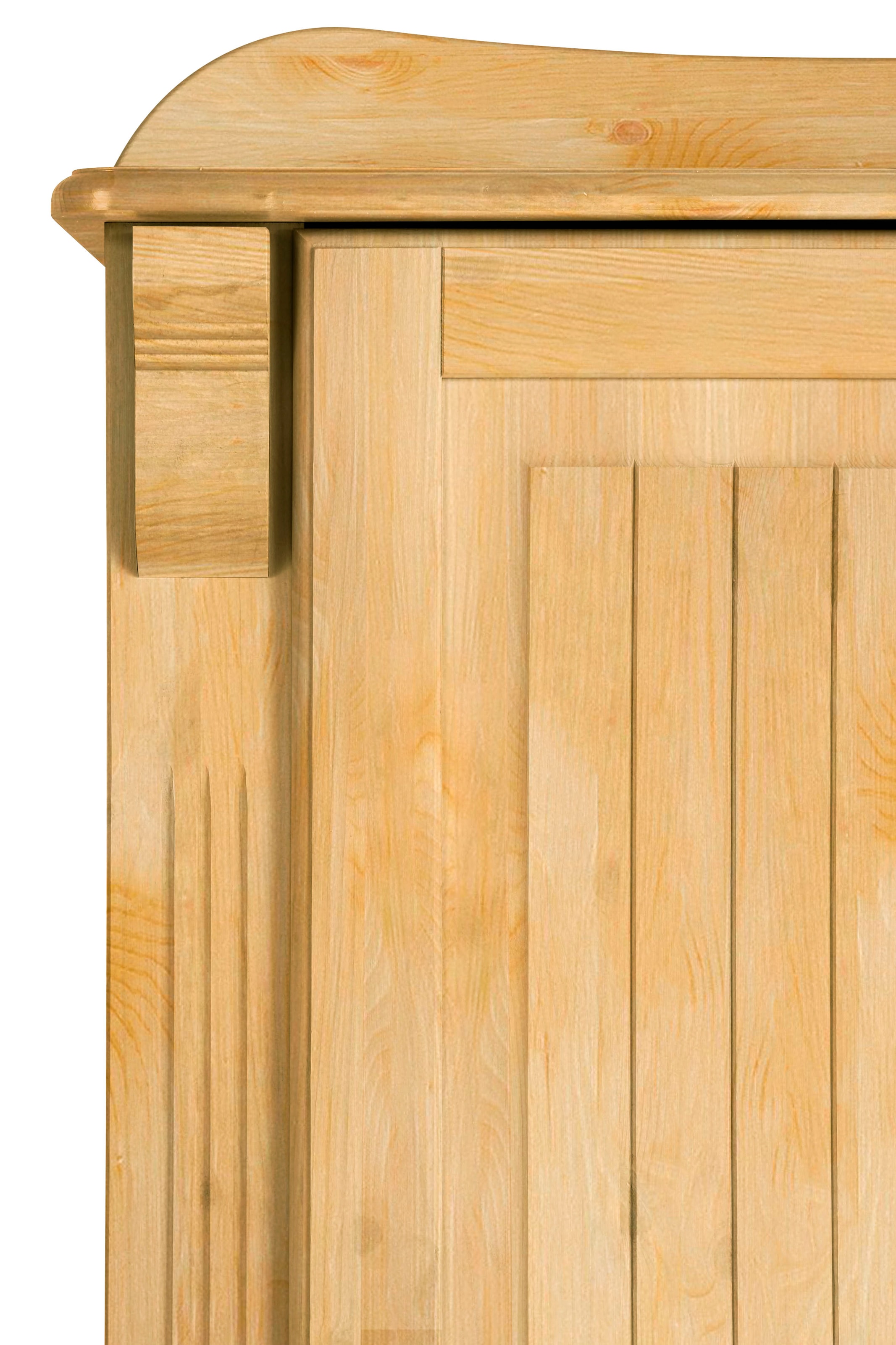 Home affaire Kleiderschrank »Adele«, (4 Breiten: 92/130/169/207 H/T ca. 191/54 cm), aus massiver Kiefer,Spiegel beim 4-und 5-trg.Schrank, Innenausstattung