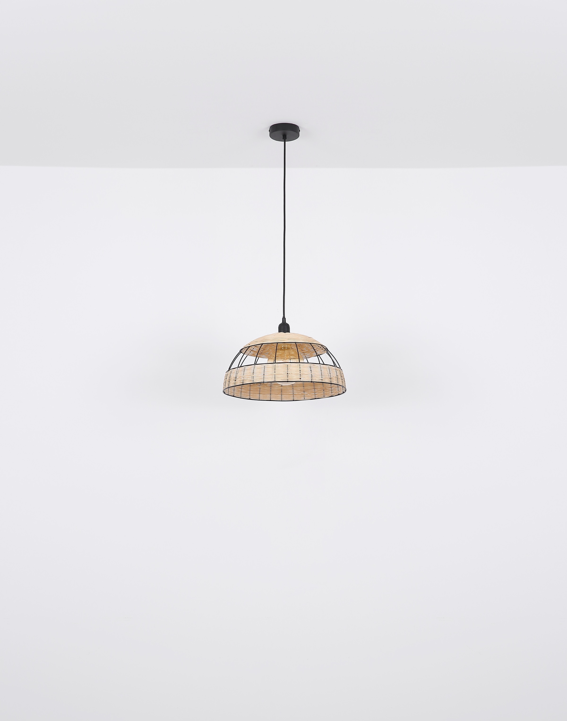 GLOBO LIGHTING Hängeleuchte »STRAHLER« E27 1 Stk. Hängeleuchte für Esszimmer Rattan
