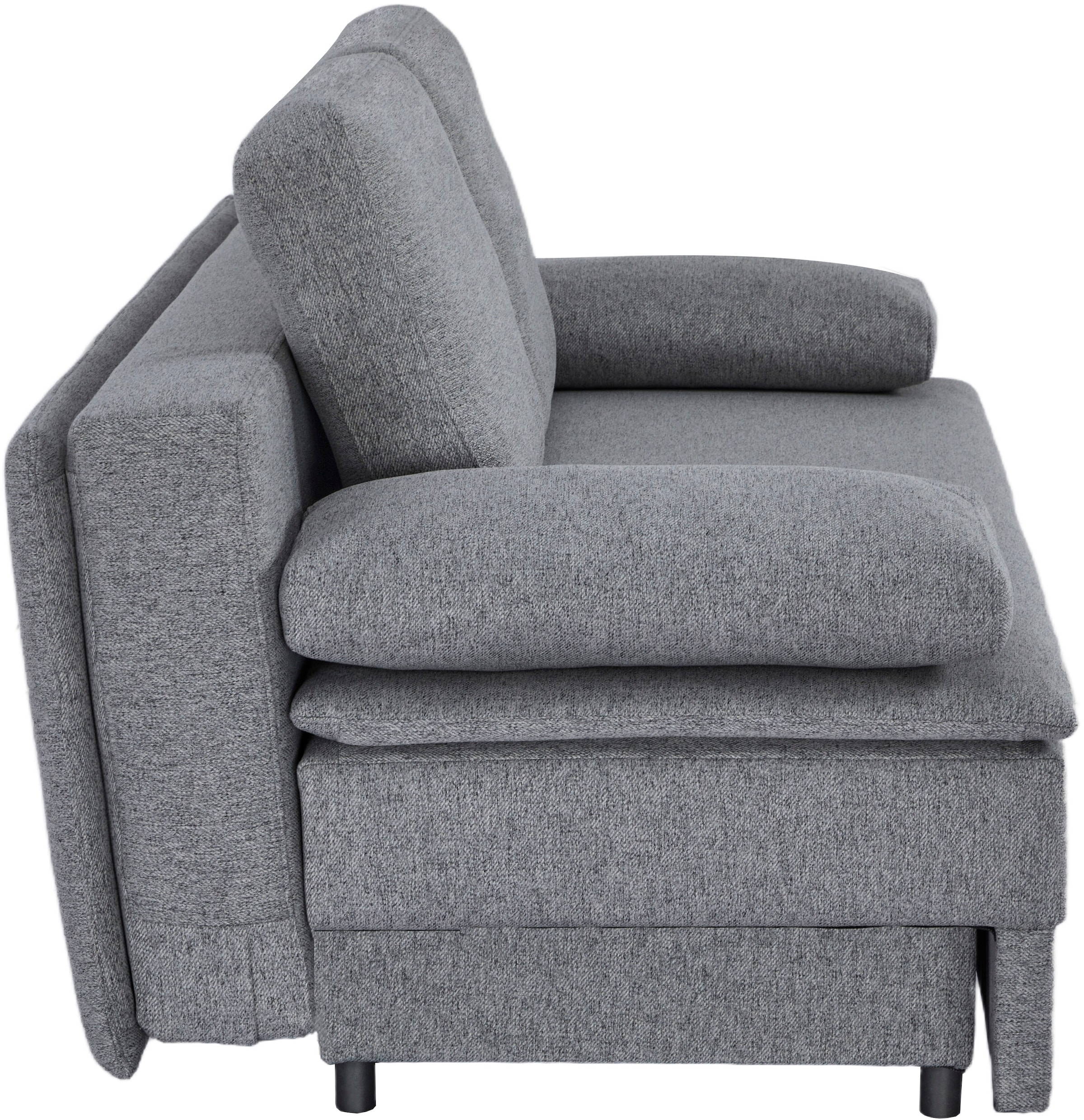 OTTO home Schlafsofa »JANNIKO Feinstruktur, Breite: 193 cm, Liegefläche 124x193 cm« mit Bettfunktion & Bettkasten, Matten-Polsterung