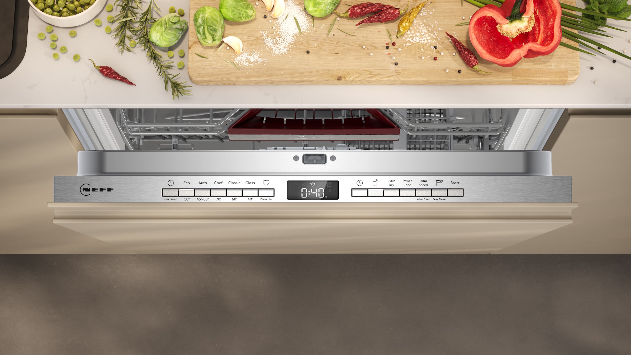 NEFF vollintegrierbarer Geschirrspüler »S155EBX16E«, 13 Maßgedecke, mit Open Dry