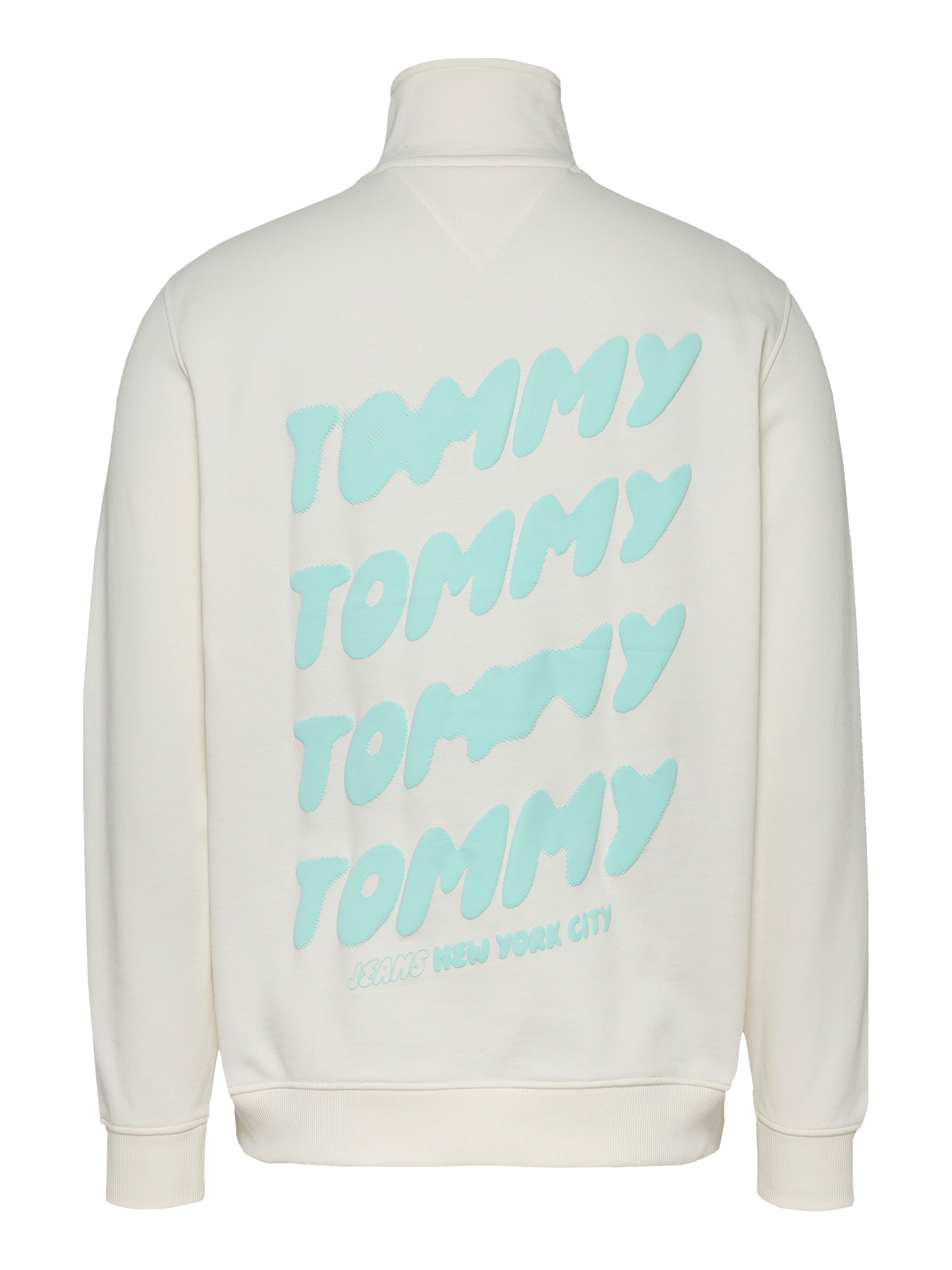 Tommy Jeans Sweatshirt »TJM REG BUBBLE QRTR ZIP FRNT/BCK«, mit großem Rückenprint