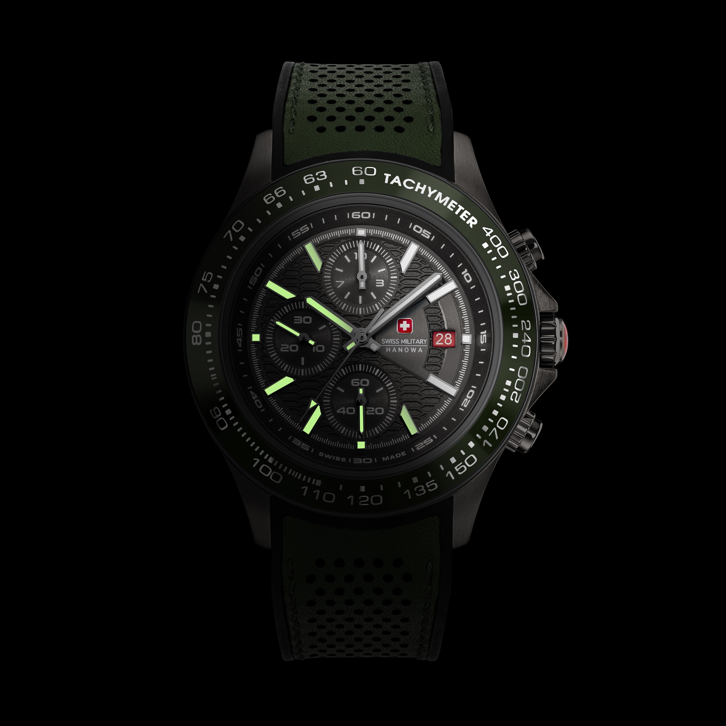 Swiss Military Hanowa Chronograph »Watchman« Quarzuhr, Armbanduhr, Herrenuhr, Swiss Made, Silikonarmband, analog
