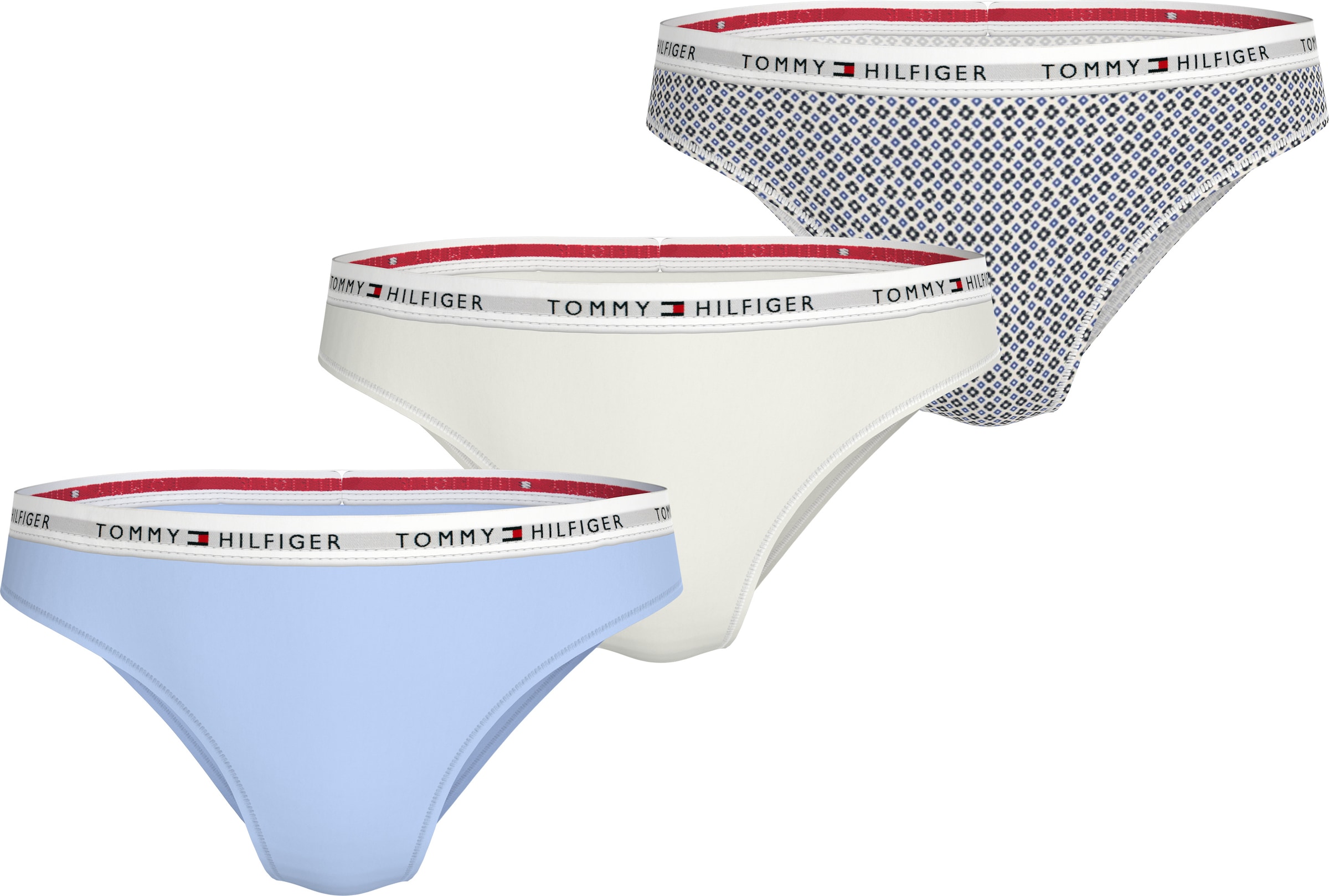 TOMMY HILFIGER Underwear Bikinislip »3 PACK BIKINI (EXT. SIZES)«, (Packung, 3 St., 3er), mit Logoschriftzug