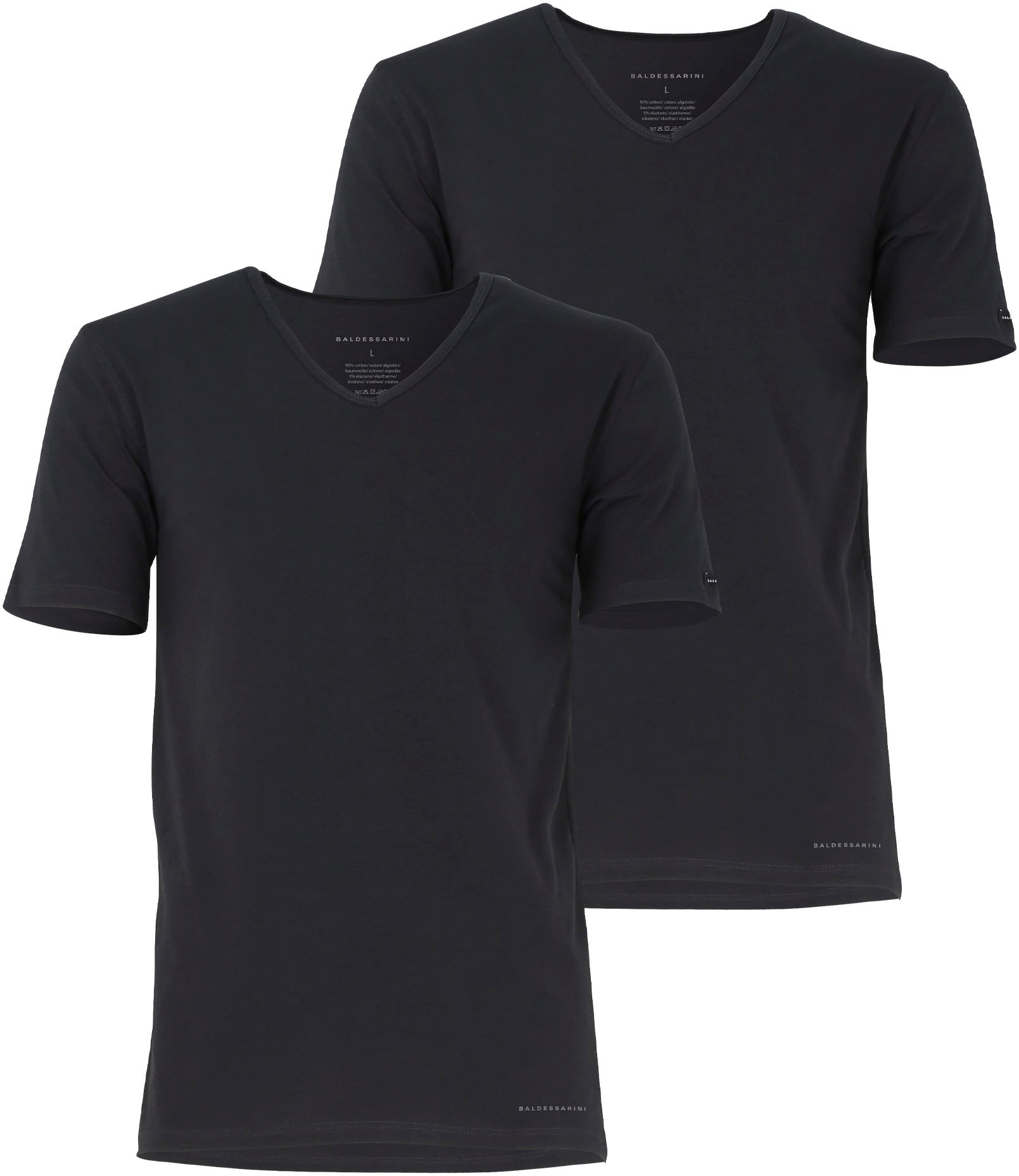 BALDESSARINI Unterhemd "Shirt, 1/2, V-Ausschnitt", (Packung, 2 St., 2 Tlg.), mit kurzem Arm
