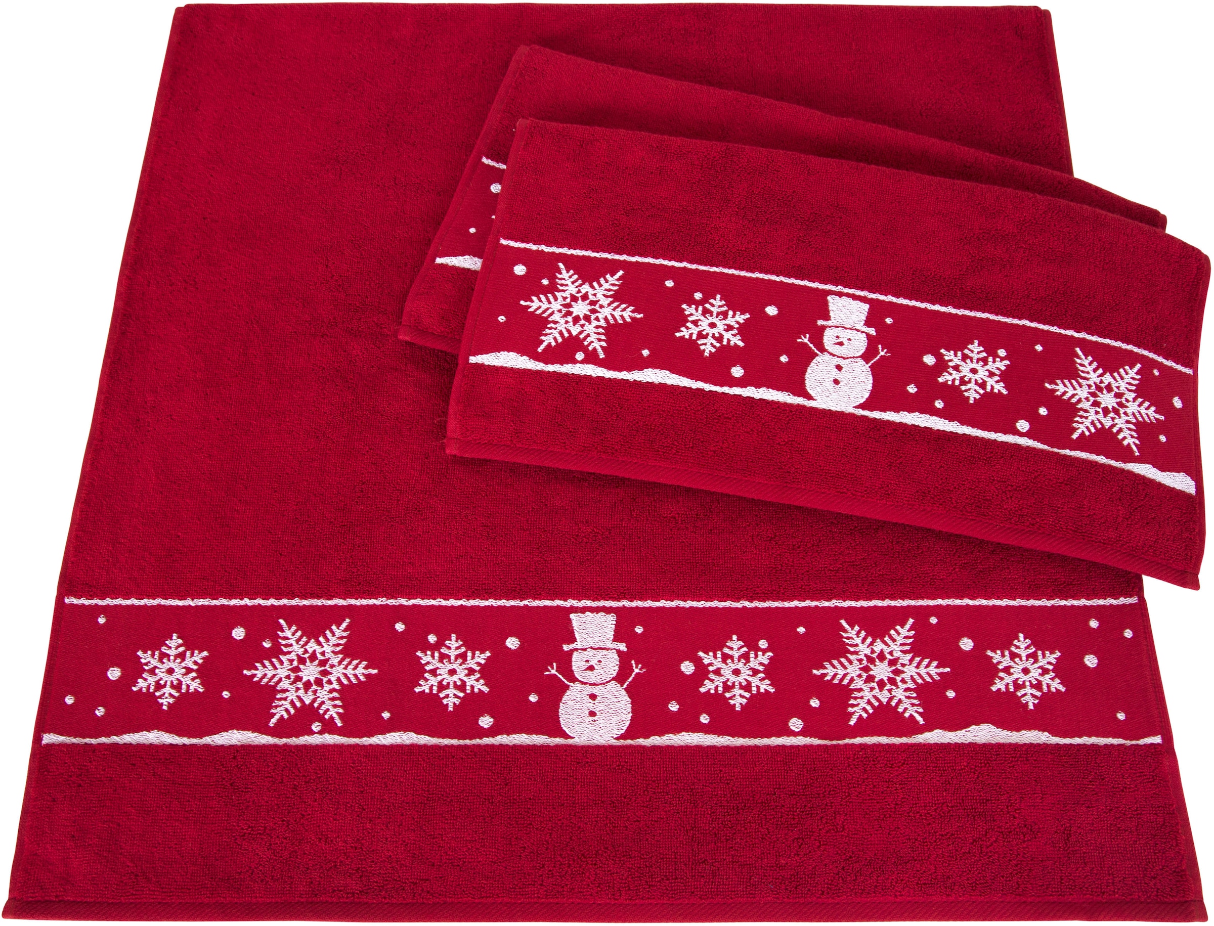 Dyckhoff Handtuch Set "Schneemann" Set 3 Stk. Frottier Made in Germany (2 H günstig online kaufen