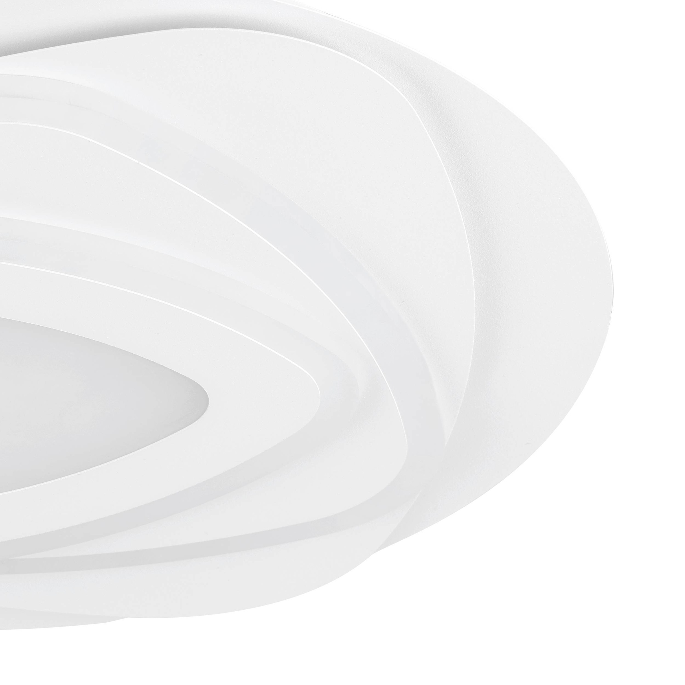 EGLO Deckenleuchte »Palagiano Deckenlampe, Deckenbeleuchtung aus Kunststoff, Flurlampe« LED-Modul 1 Stk. Neutralweiß Wand-/Deckenleuchte - H5,5 x Ø38 cm - weiß - 21W inkl.