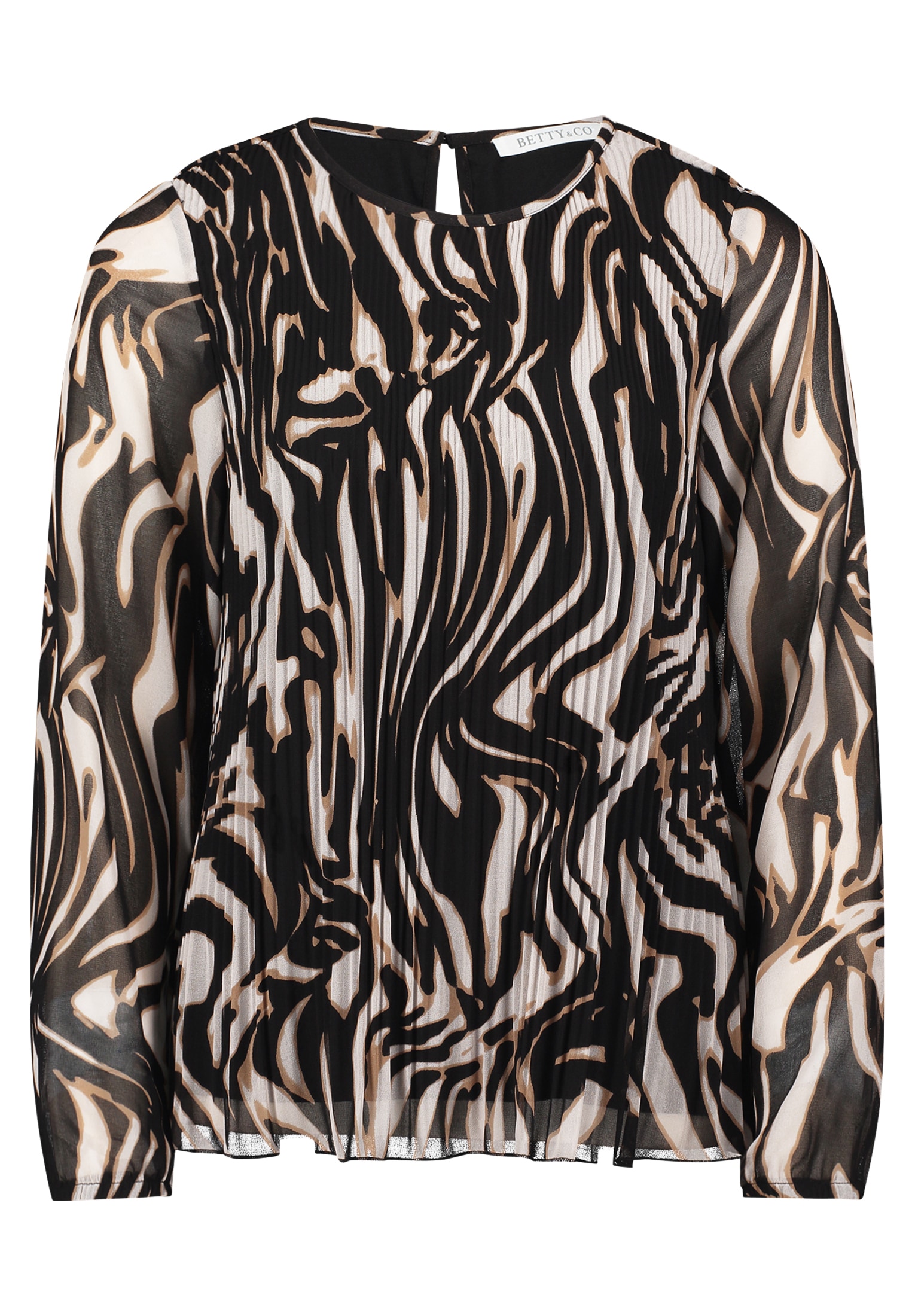 Betty&Co Schlupfbluse »Damen Schlupfbluse mit Plissee«
