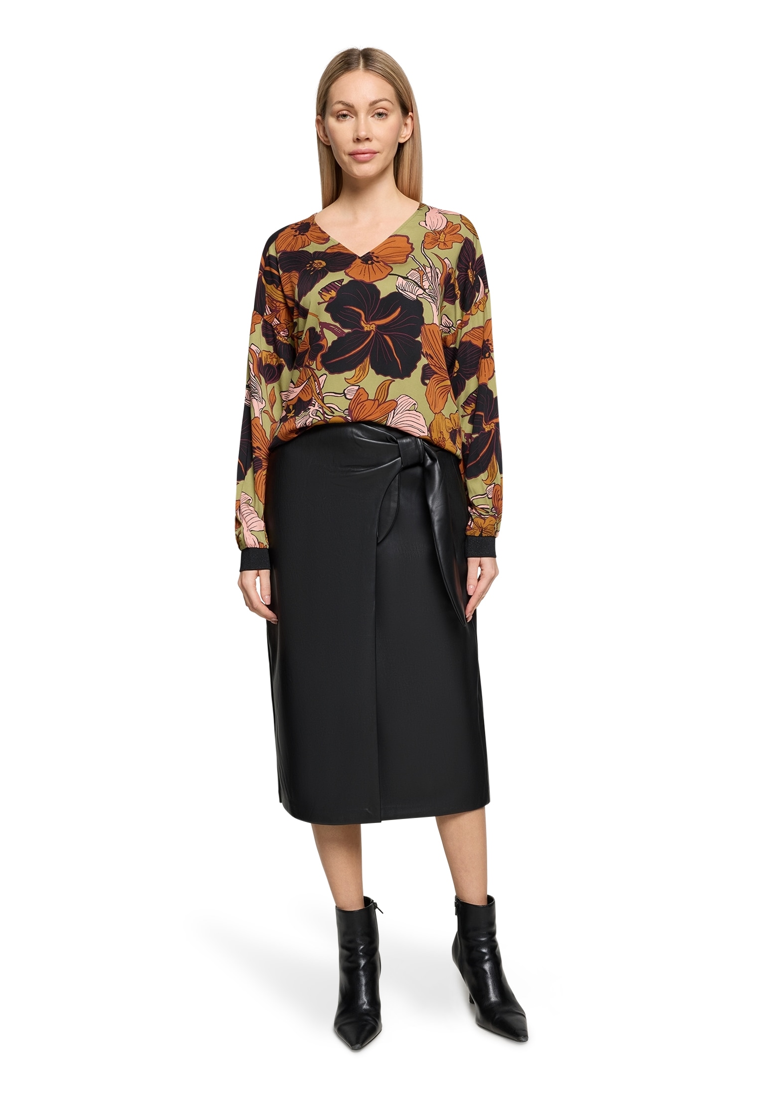 Cartoon Schlupfbluse »Damen mit Rippbündchen«