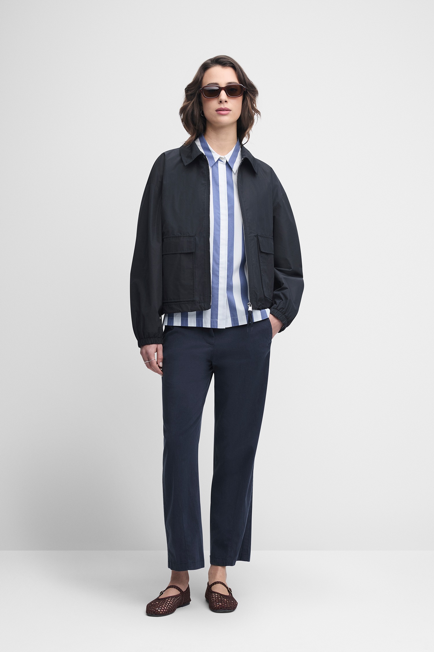 Thumbnail - Cinque Langarmbluse "CIPIXIE" Hemdblusenkragen, verdeckte Knopfleiste, gerader Schnitt