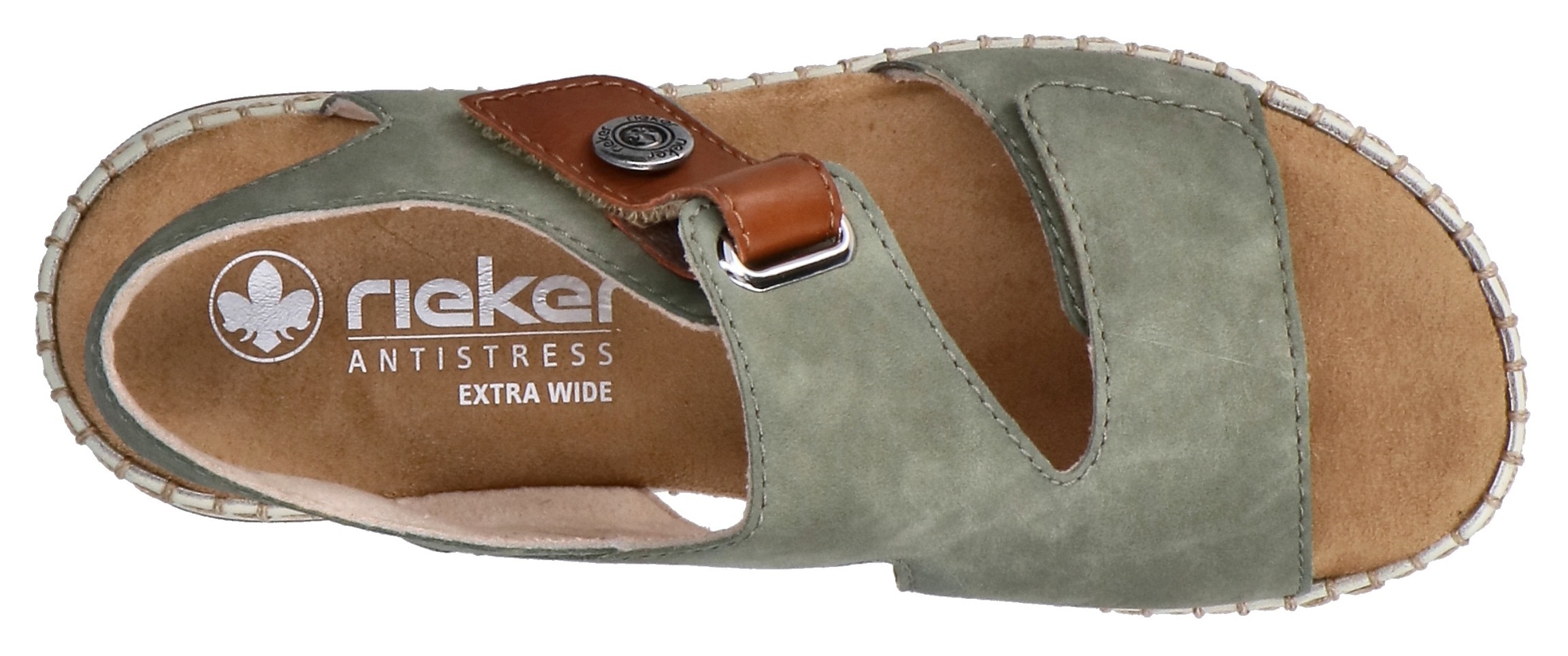 Rieker Sandale  Sommerschuh, Klettschuh mit aufwändiger Ziernaht an der Laufsohle