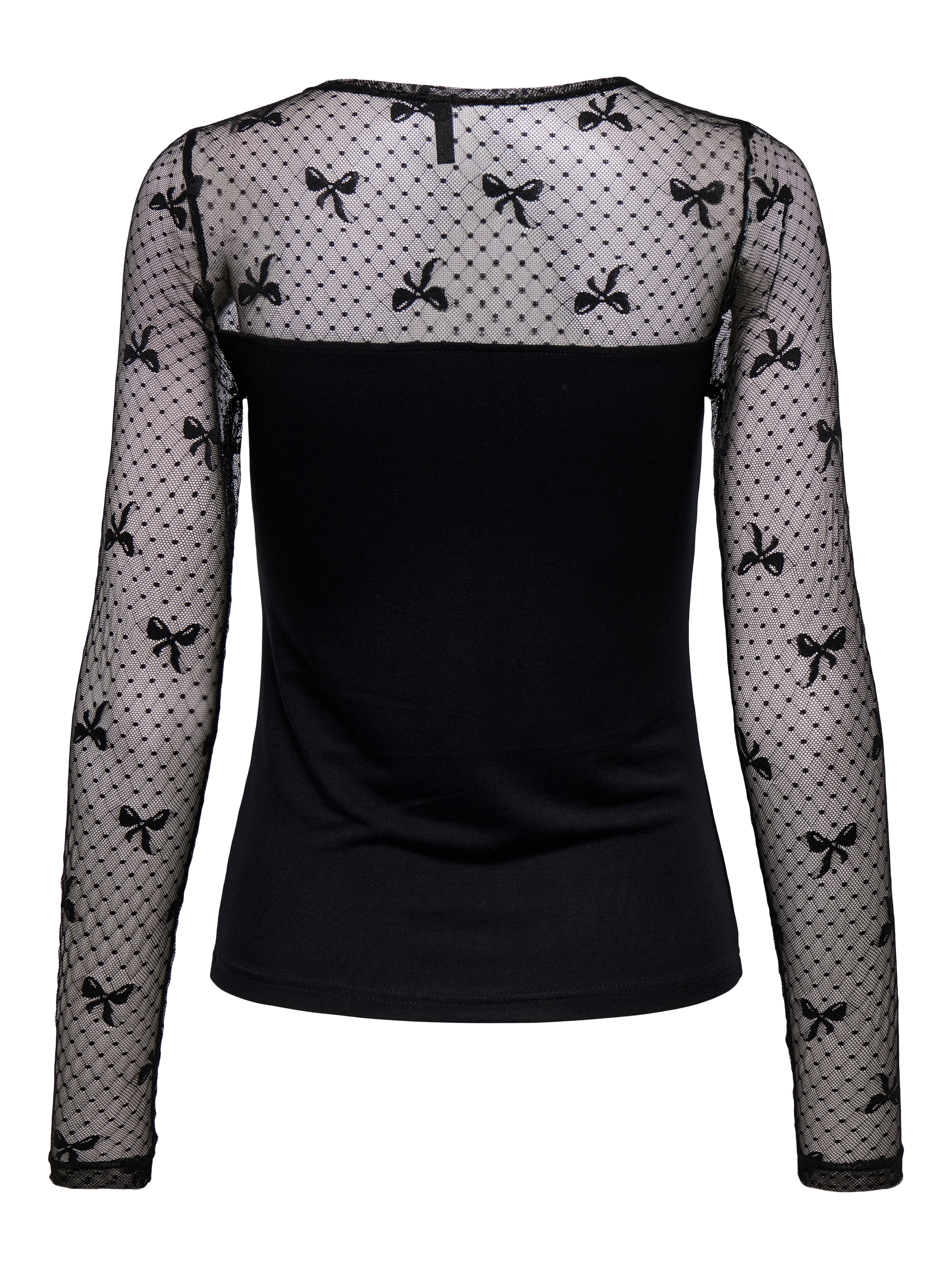 ONLY Spitzenshirt »ONLSABINA L/S O-NECK MIX TOP BOX JRS«
