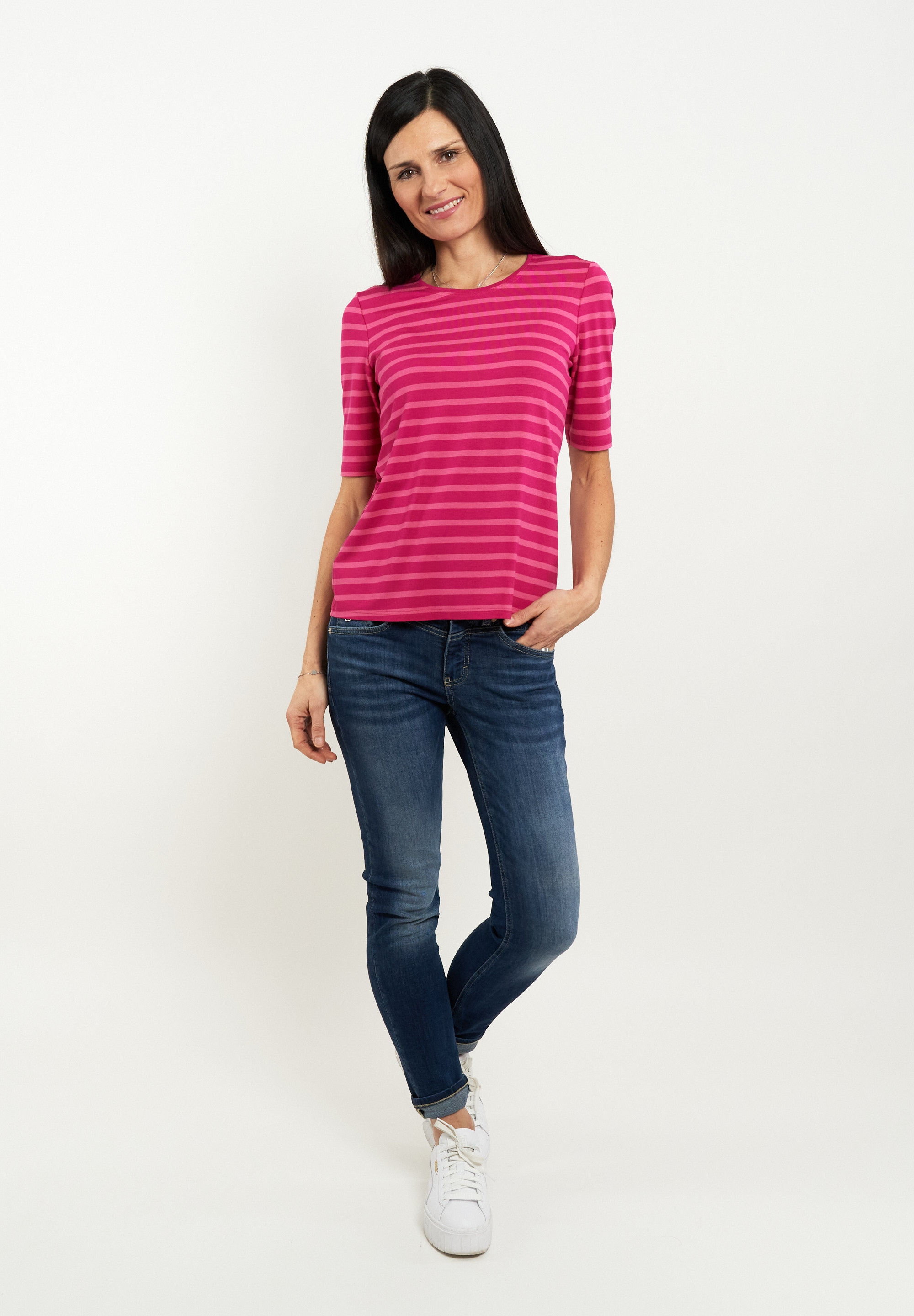 Seidel Moden T-Shirt, mit Streifenmuster, MADE IN GERMANY
