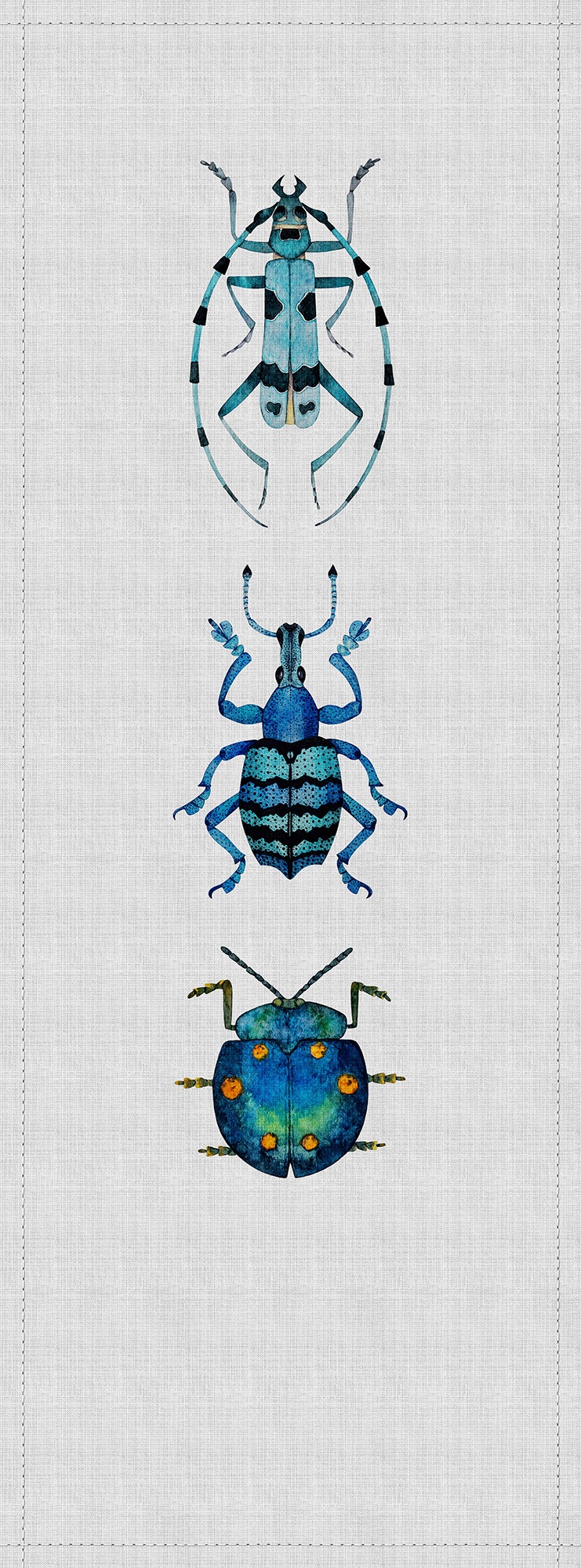 LIVING WALLS Fototapete "Walls by Patel Buzz Panels 5", B/L: 1mm x 2,7mm, blau, Tapeten, Vlies, Wand, Schräge