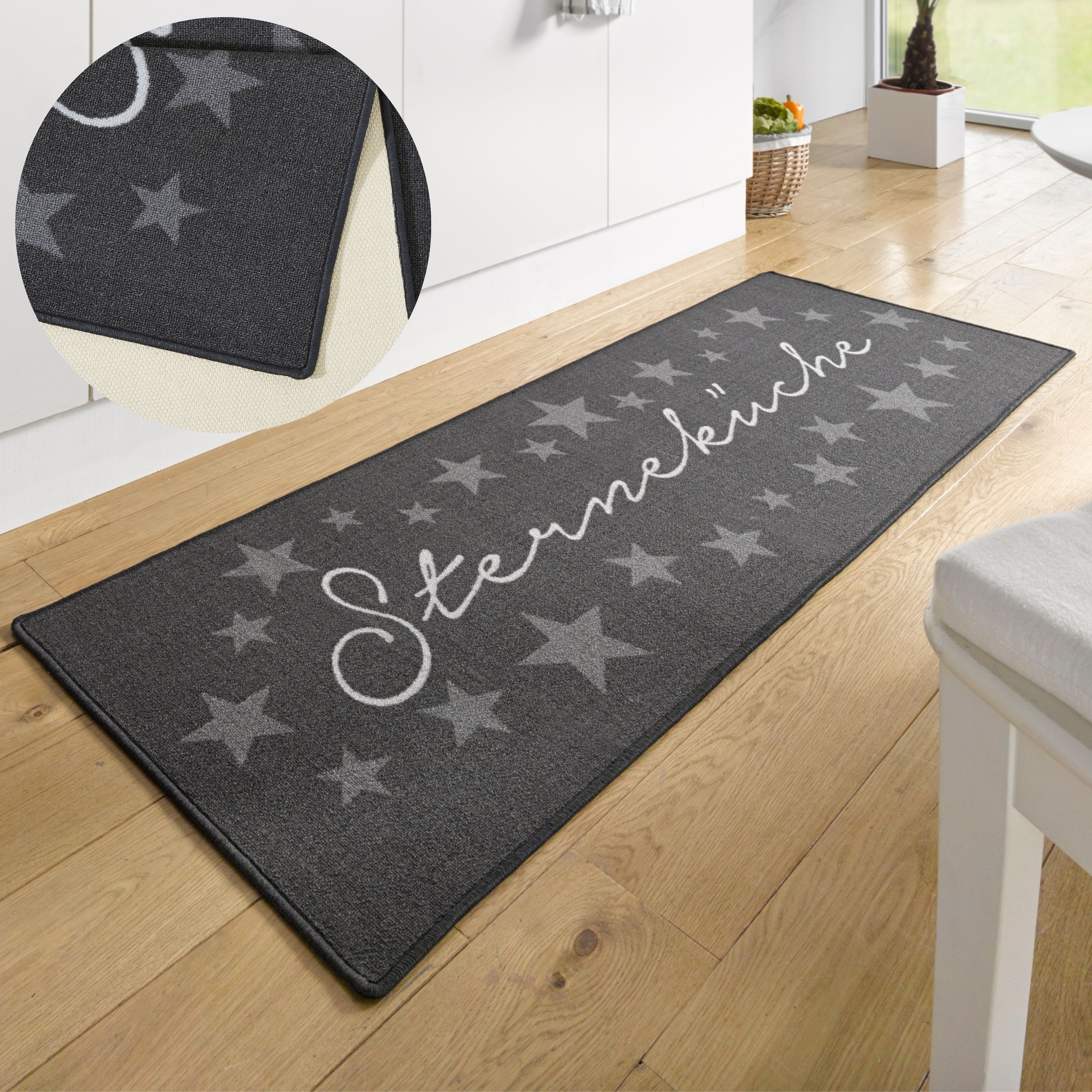 HANSE Home Küchenläufer "Sterneküche" rechteckig 8 mm Höhe Läufer, Rutschfe günstig online kaufen