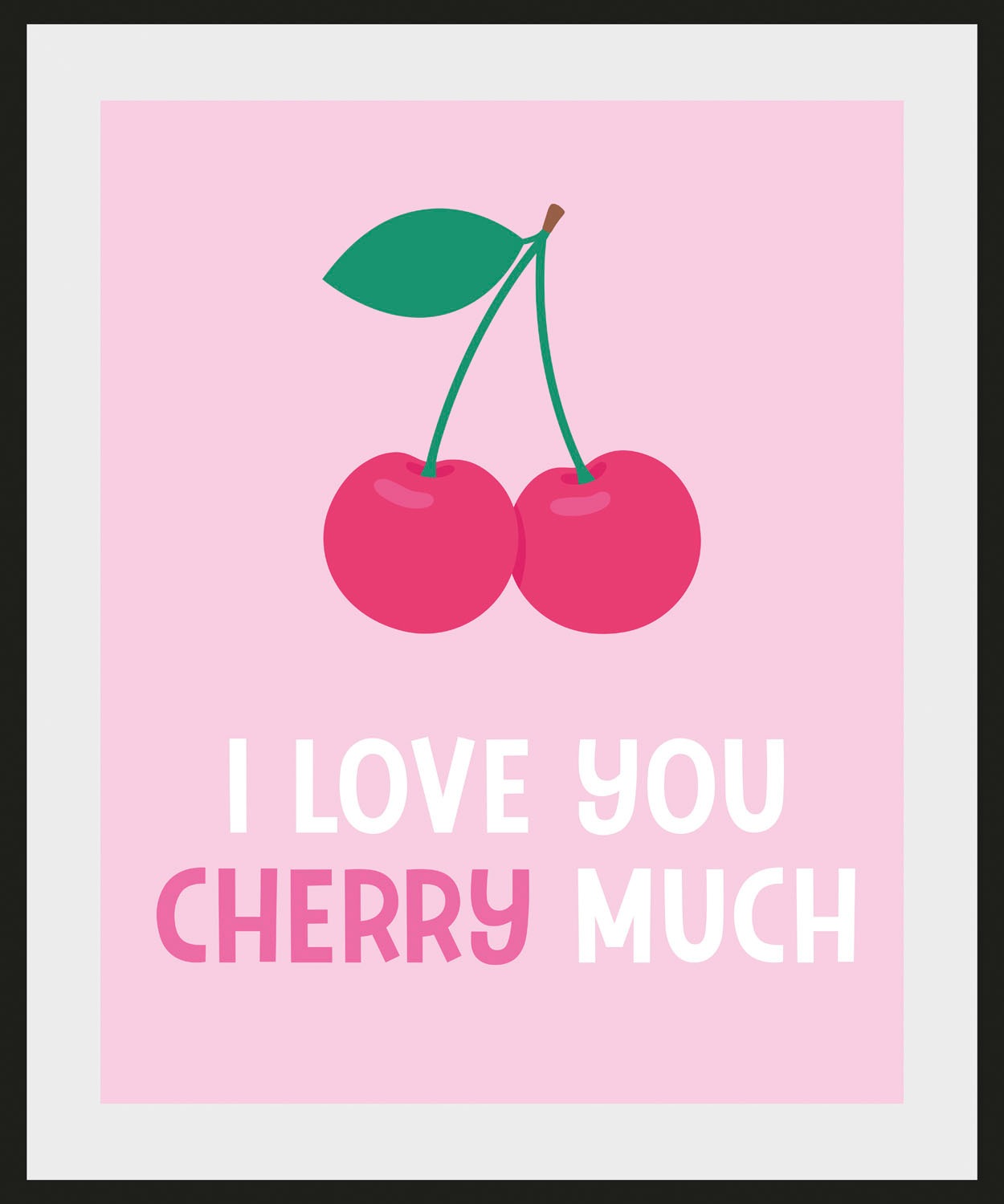 queence Bild »Liebe«, Schriftzug-Humor-Sprüche & Texte-Obst-Obst Bilder-Liebessprüche, (1 St.), HD Premium Poster-Druck inkl. Holzrahmen