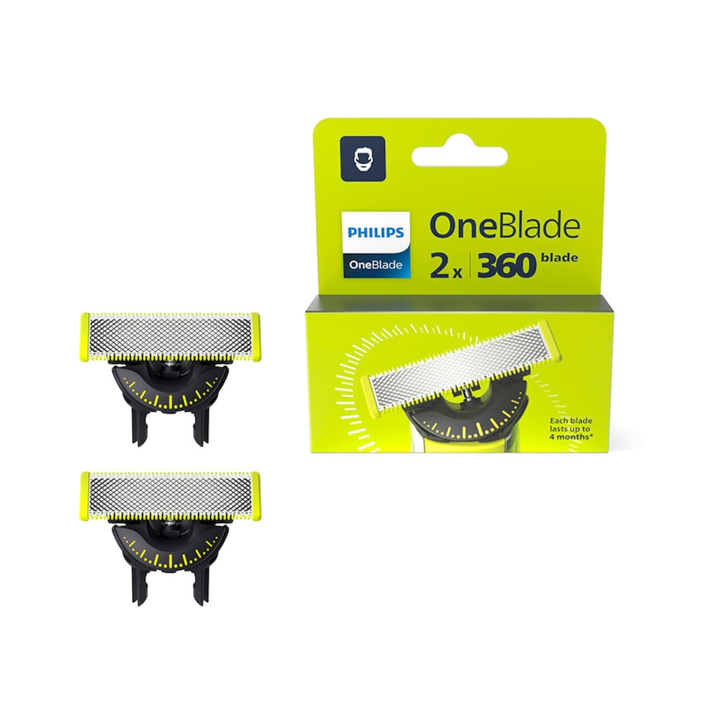 Philips Ersatzscherteil »OneBlade 360«, (2 St.)