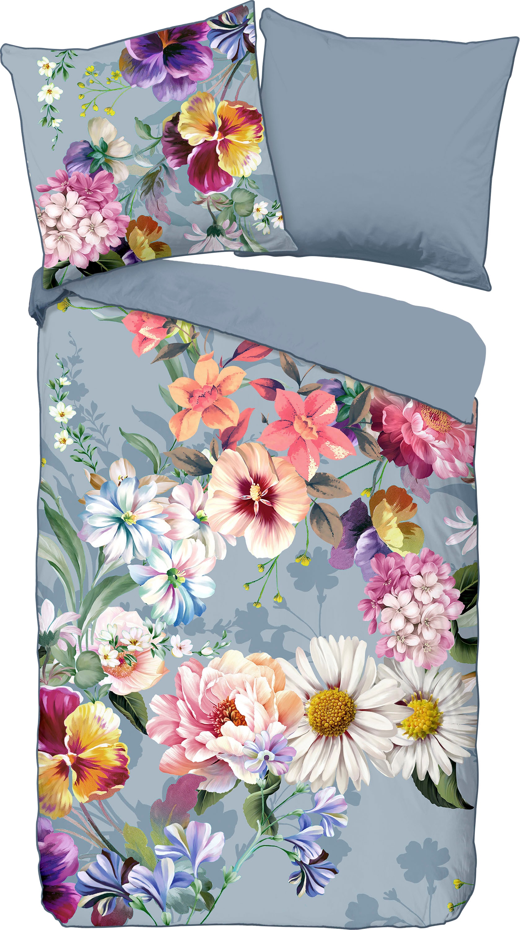 Descanso Wendebettwäsche "Novara" 2 Stk. Baumwolle, Satin, 135x200, Biese, günstig online kaufen