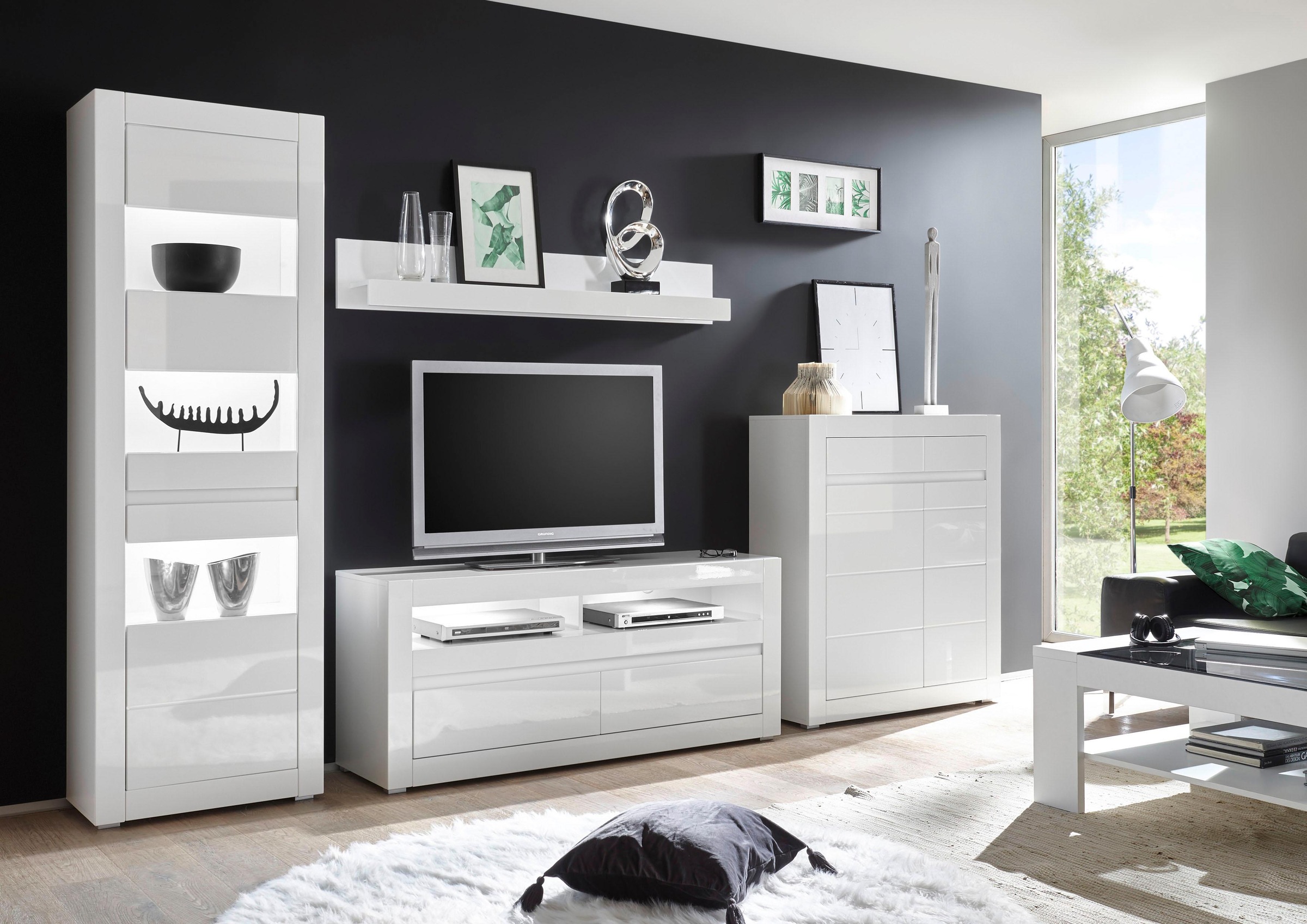 INOSIGN Wohnwand "Carat" Set, 4 Stk. tlg. wird jeweils mit zwei Leisten ang günstig online kaufen