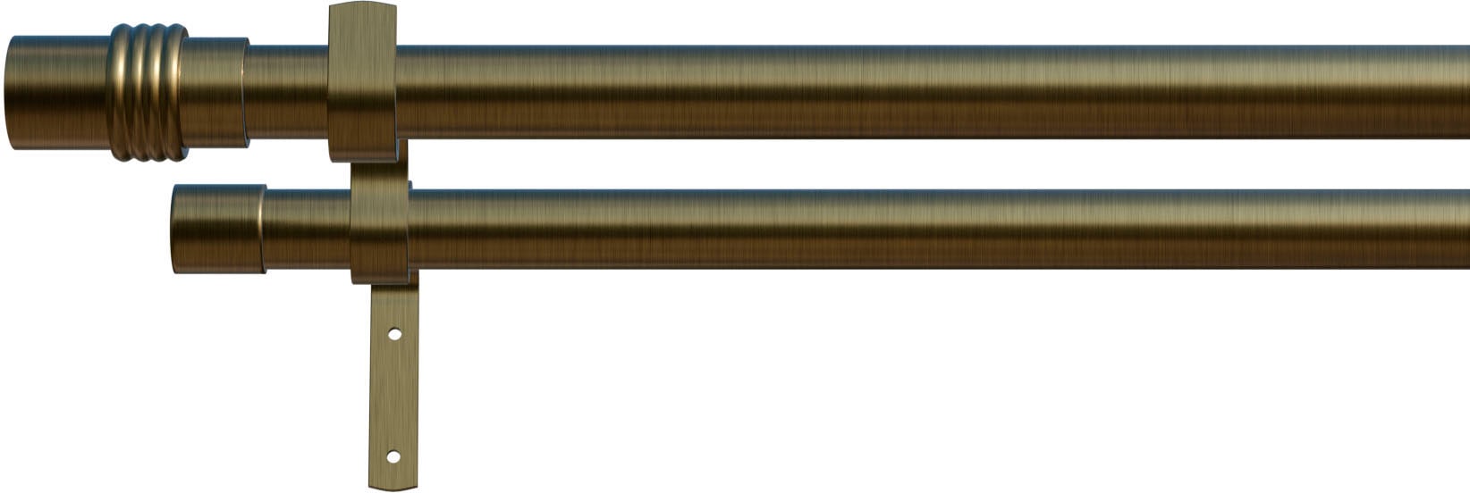 indeko Gardinenstange "Zylinder" Ø 16 mm 2 läufig-läufig Wunschmaßlänge günstig online kaufen