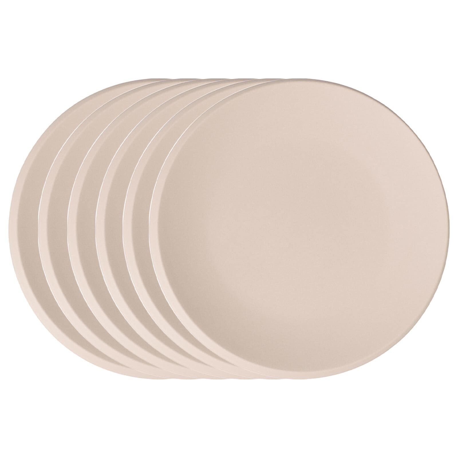 VILLEROY & BOCH Speiseteller "Speiseteller NewMoon ø 27 cm 6er Set beige", L:27cm, beige, Speiseteller