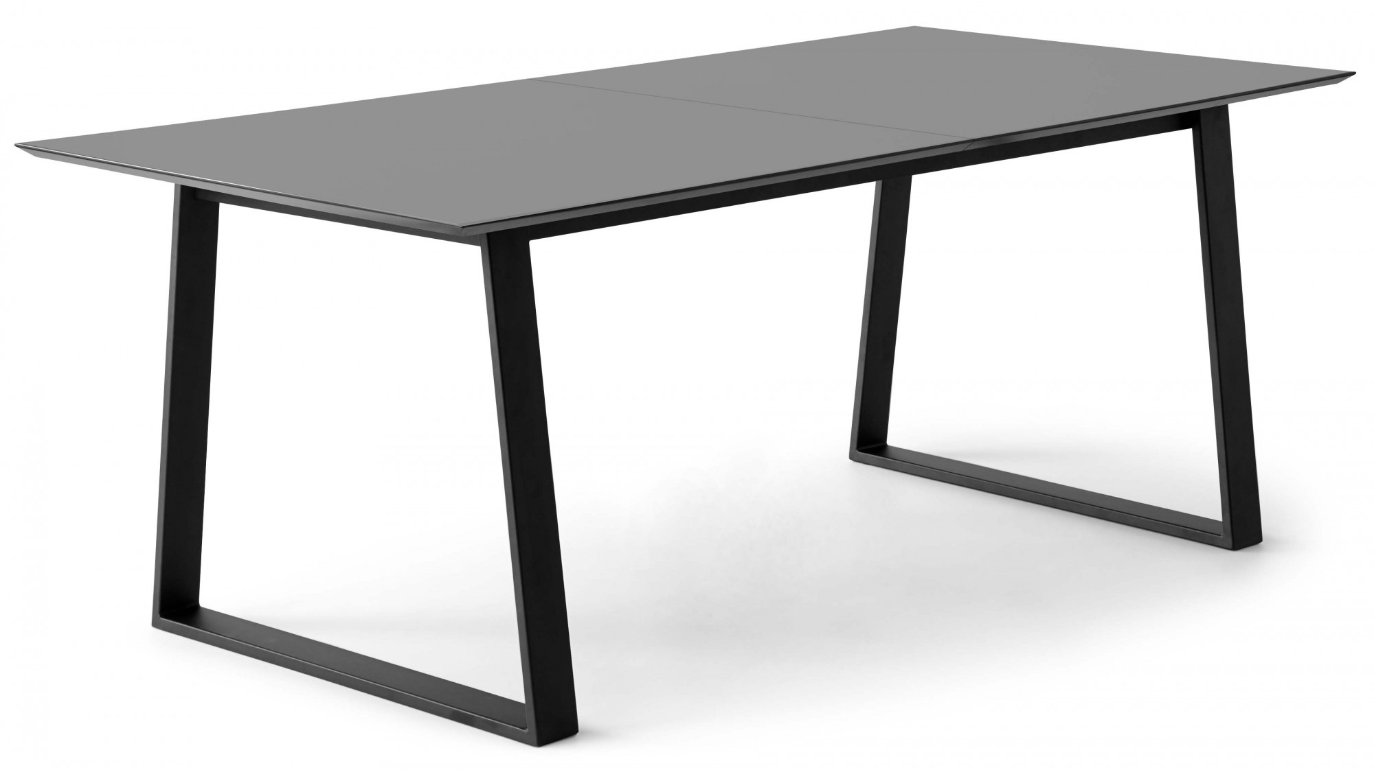 Hammel Furniture 1100000002199 "Meza Designtisch mit Auszugsfunktion und 2 Einlegeplatten" 1 Stk. tlg. rechteckige Tischplatte MDF, Trapez Metallgestell