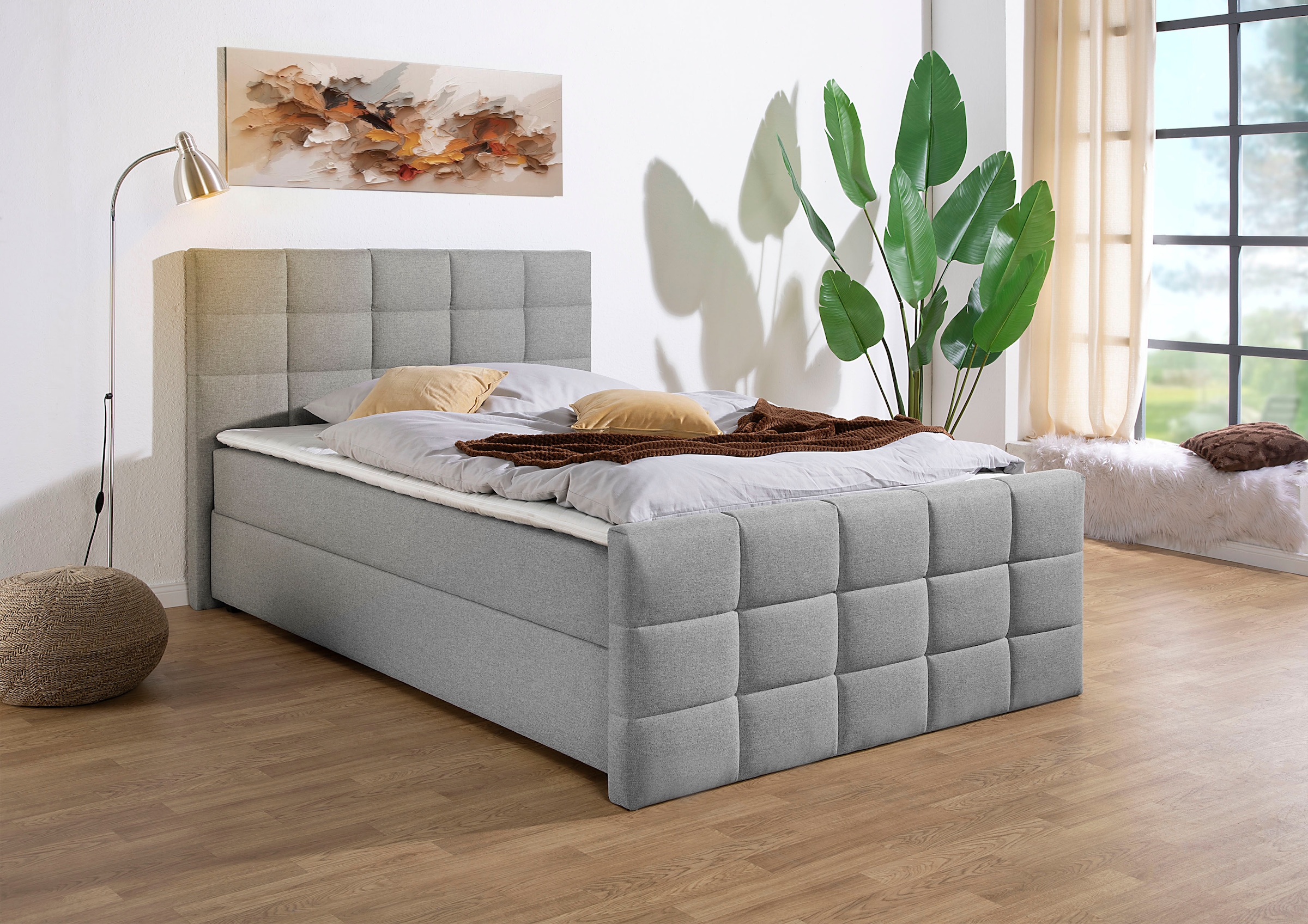 Home affaire Boxbett Boxbett mit Bettkasten und Fußteil, inkl. Topper