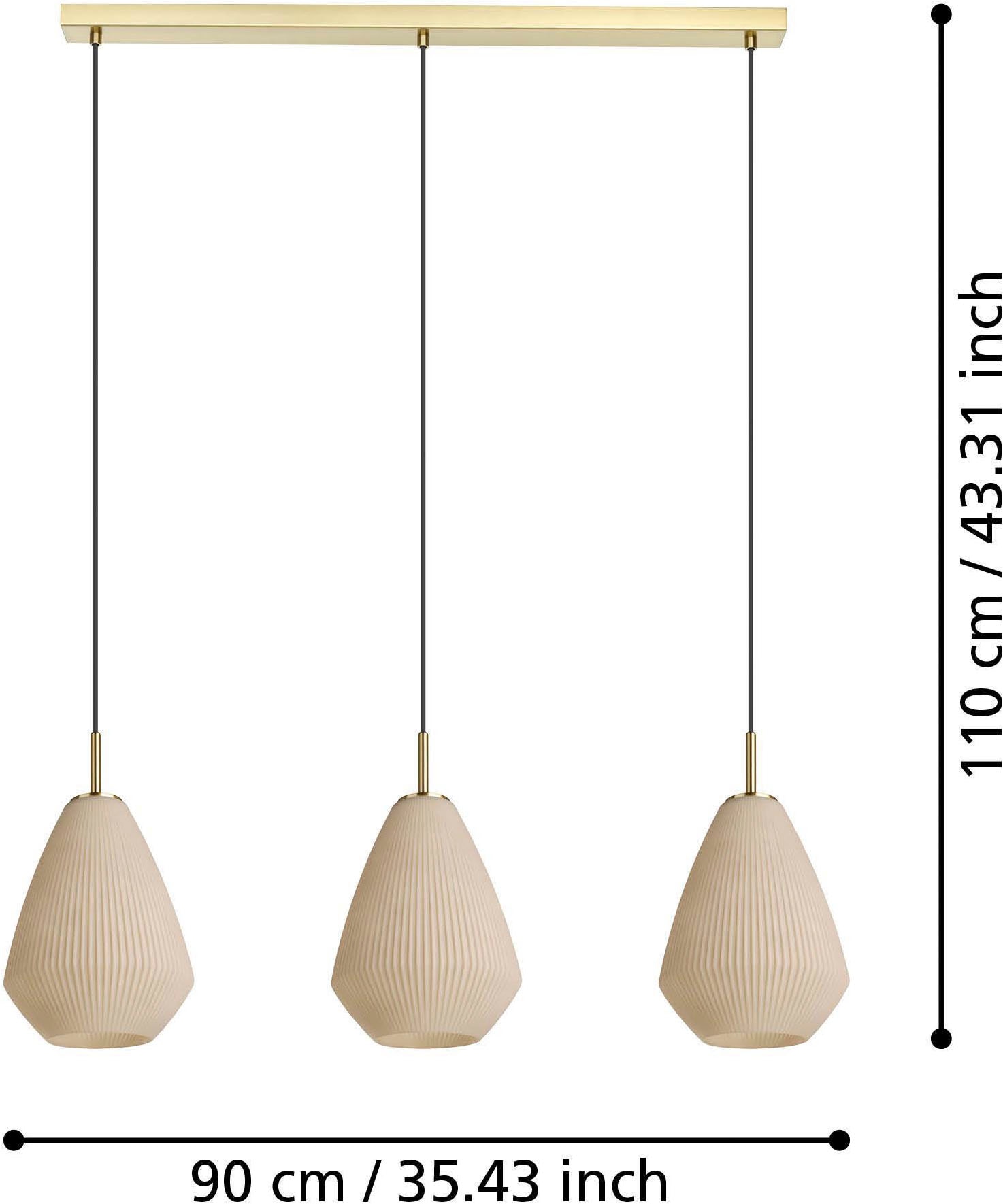 EGLO Hängeleuchte »Caprarola Pendellampe, messing, Hängeleuchte, Esszimmerlampe, Lampe« E27 1 Stk. Esszimmerlampe, Hängeleuchte mit E27 Fassung, 90 cm