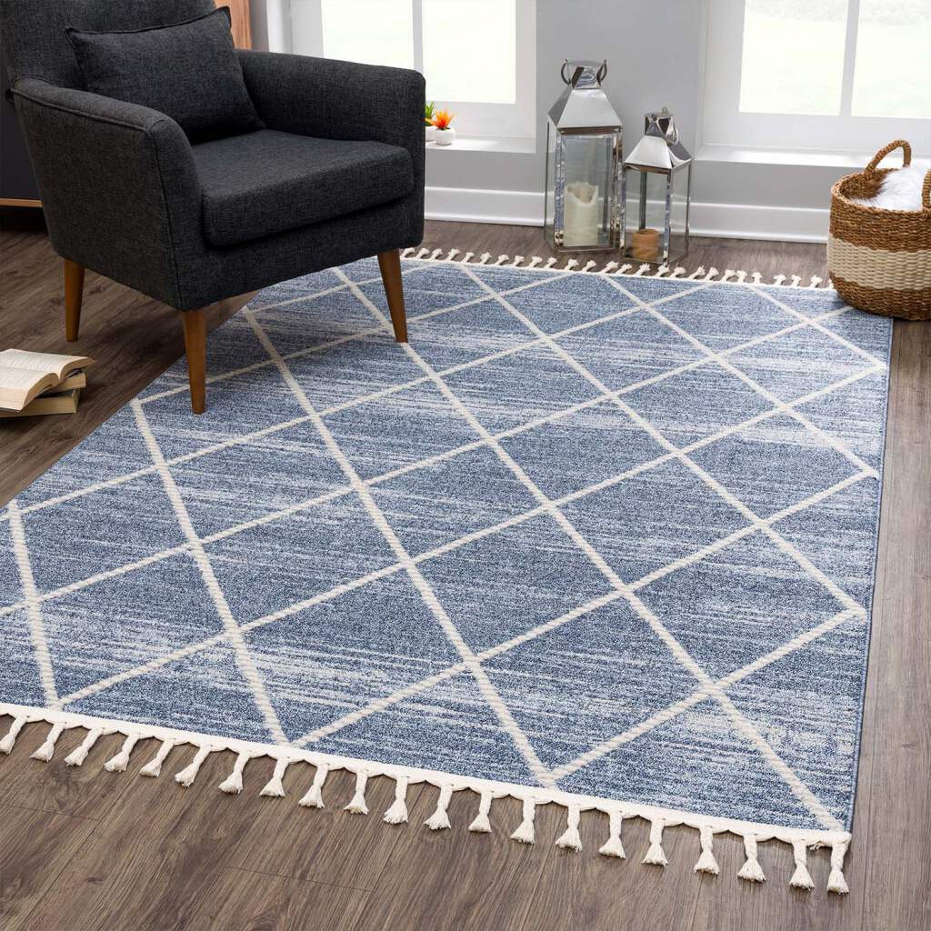Carpet City Teppich »Art 2646«, rechteckig, Kurzflor, mit Kettfäden, Rauten-Optik