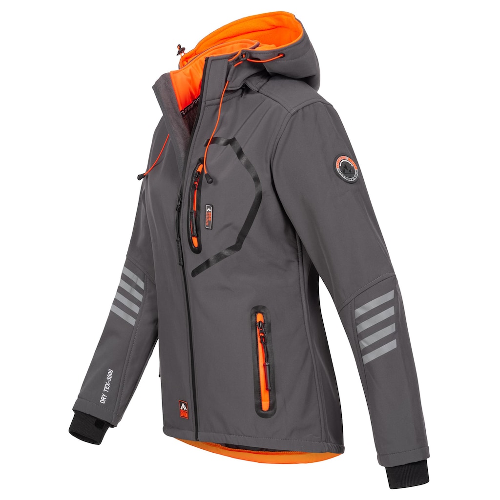 Arctic Seven Softshelljacke »ASNicolia«, funktionale Outdoorjacke mit abnehmbarer Kapuze