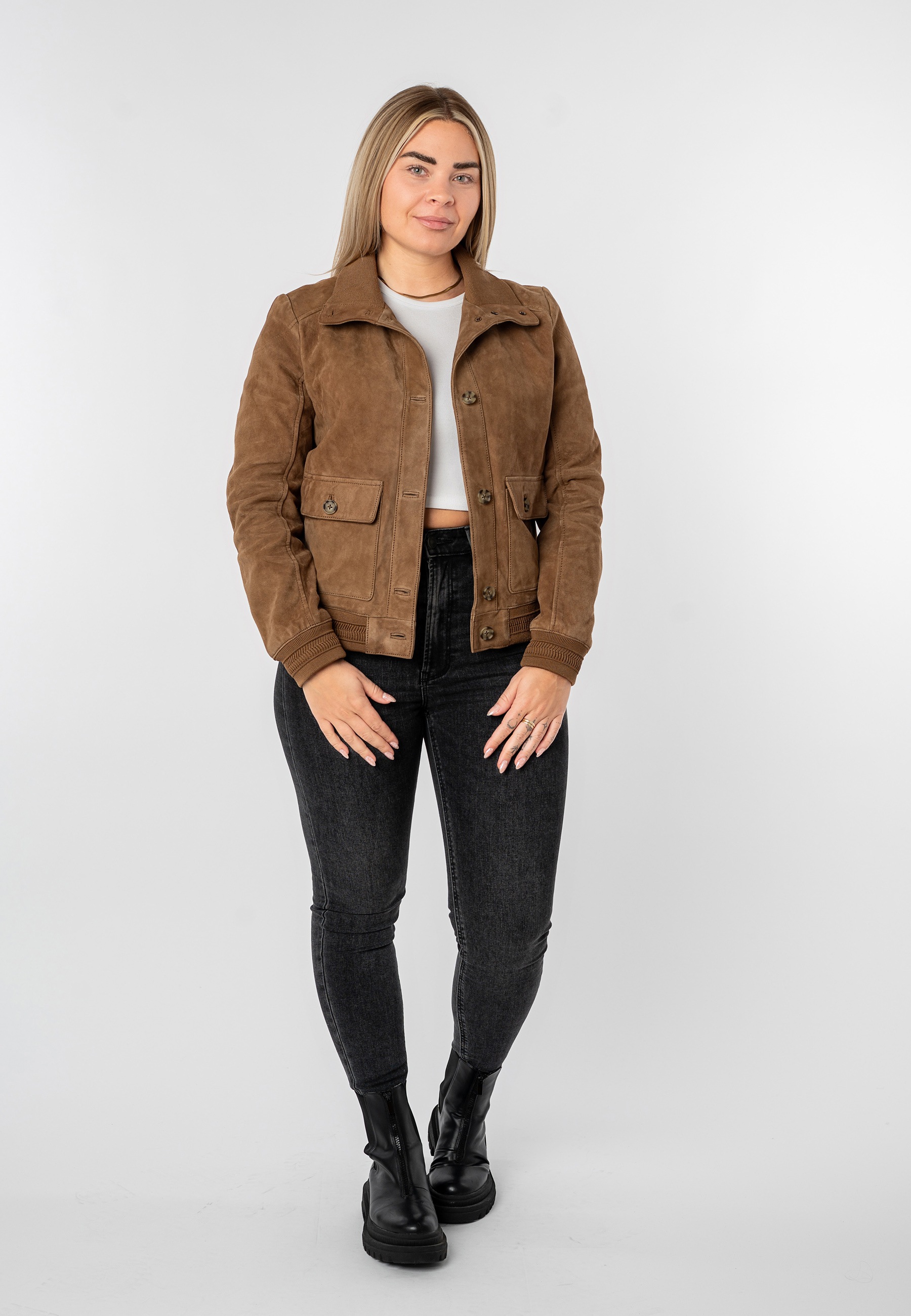Mauritius Lederjacke »MWDajana« Blouson aus Veloursleder