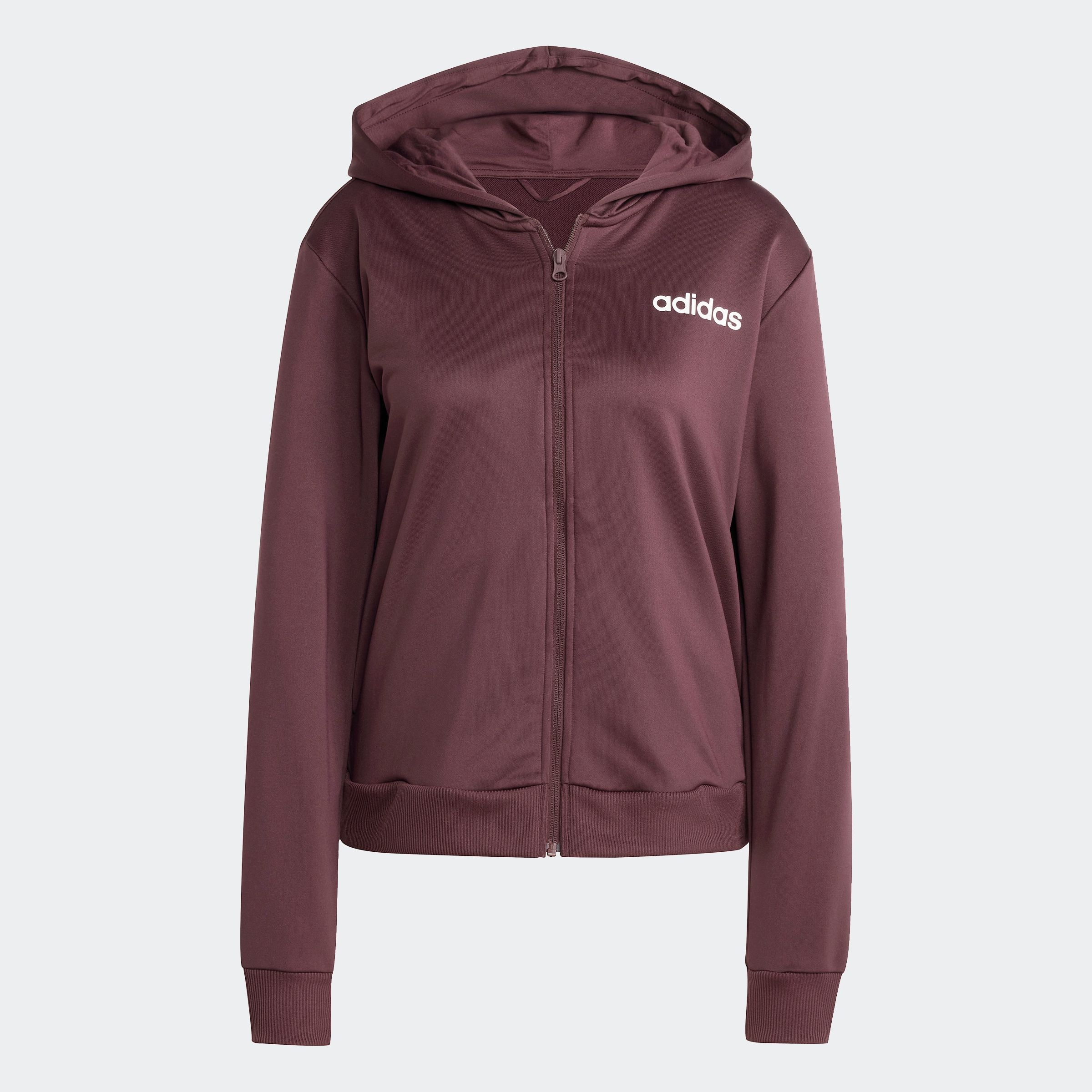 adidas Sportswear Trainingsanzug »W LINEAR TS«, (2 tlg.), Trainingsjacke mit Kapuze, Tracksuit