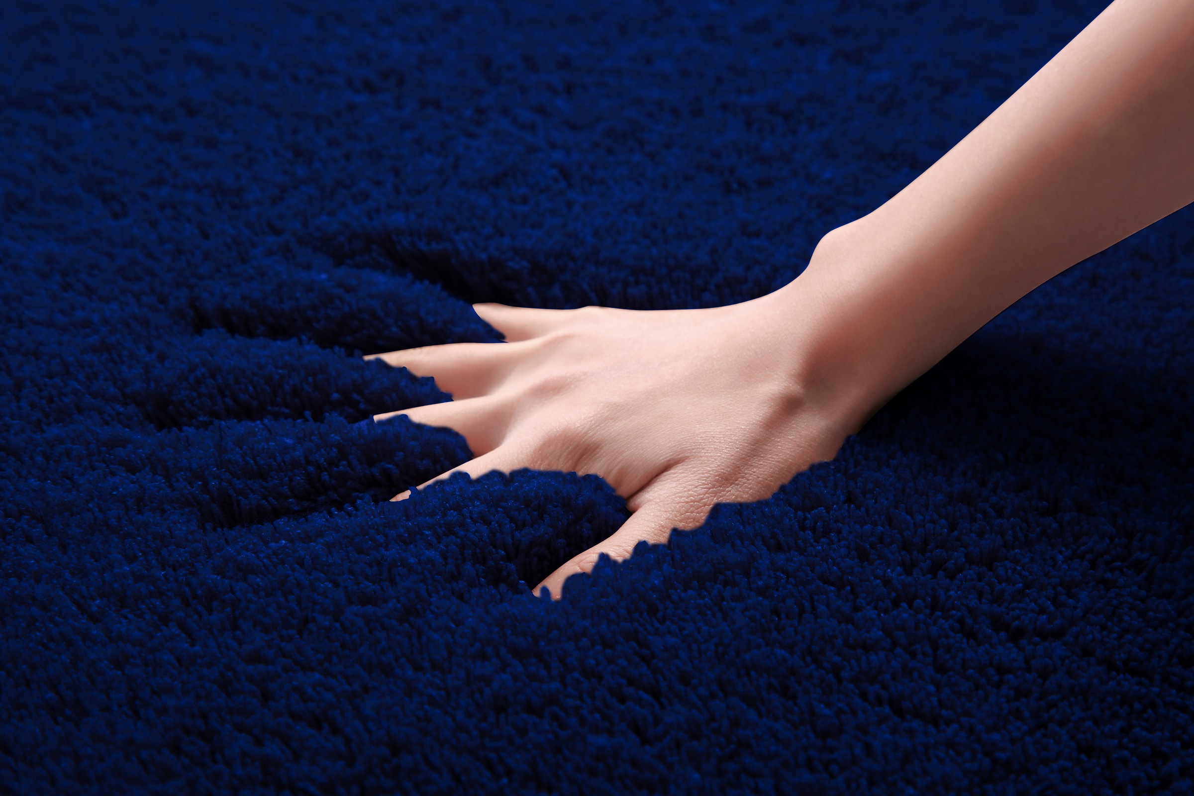 my home Badematte »Merida, Badvorleger, Badezimmer Teppich«, rutschhemmend beschichtet, fußbodenheizungsgeeignet-schnell trocknend-strapazierfähig, Badteppich, Uni Farben, rechteckig, rund & als 2-tlg. Set erhältlich