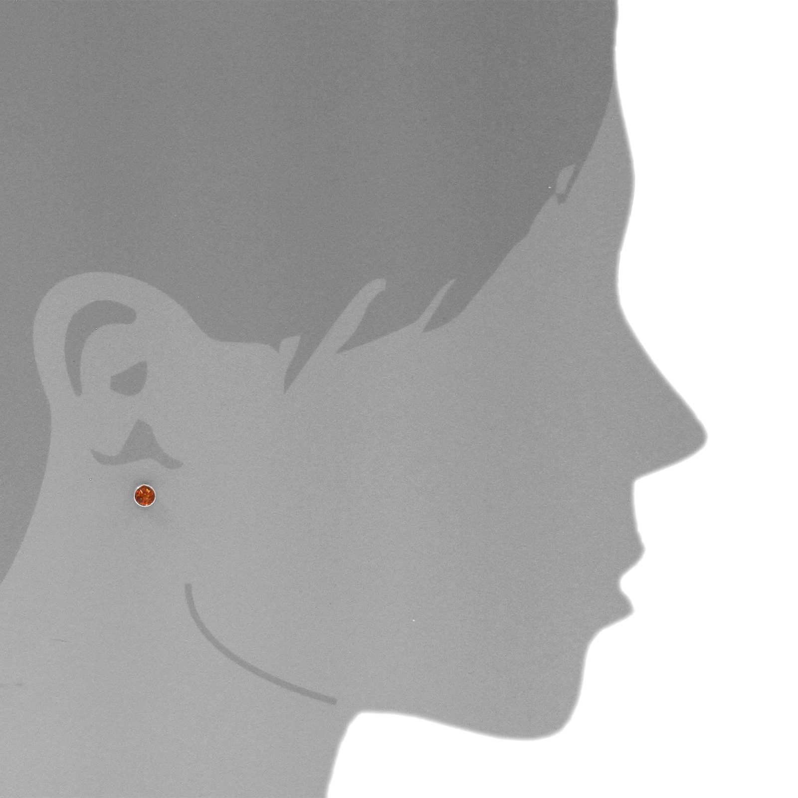 OSTSEE-SCHMUCK Paar Ohrstecker »- Classic 5 mm - Silber 925/000 - Bernstein«