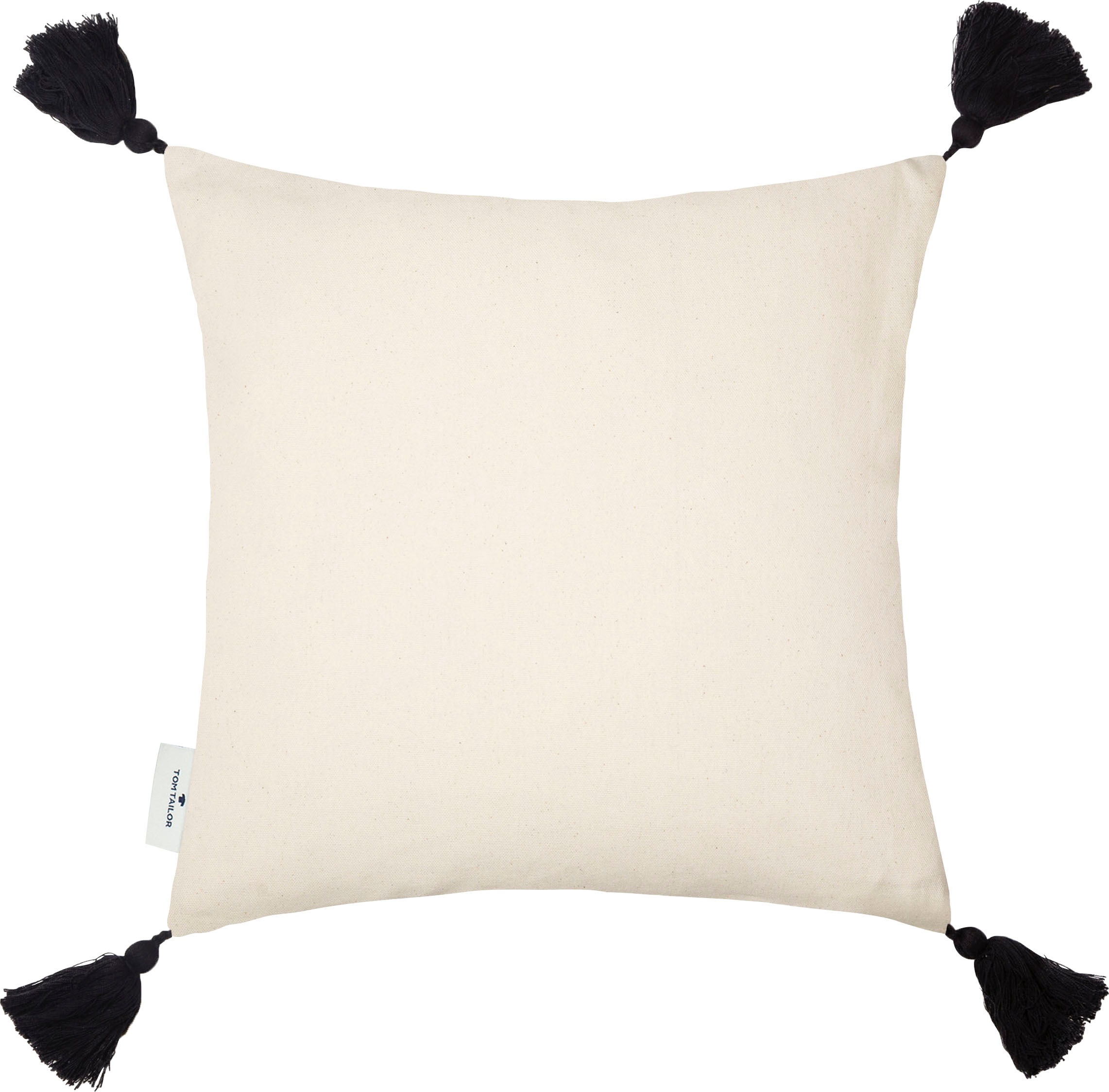TOM TAILOR HOME Dekokissen "Knot Lines" mit trendigen Quasten, Kissenhülle günstig online kaufen