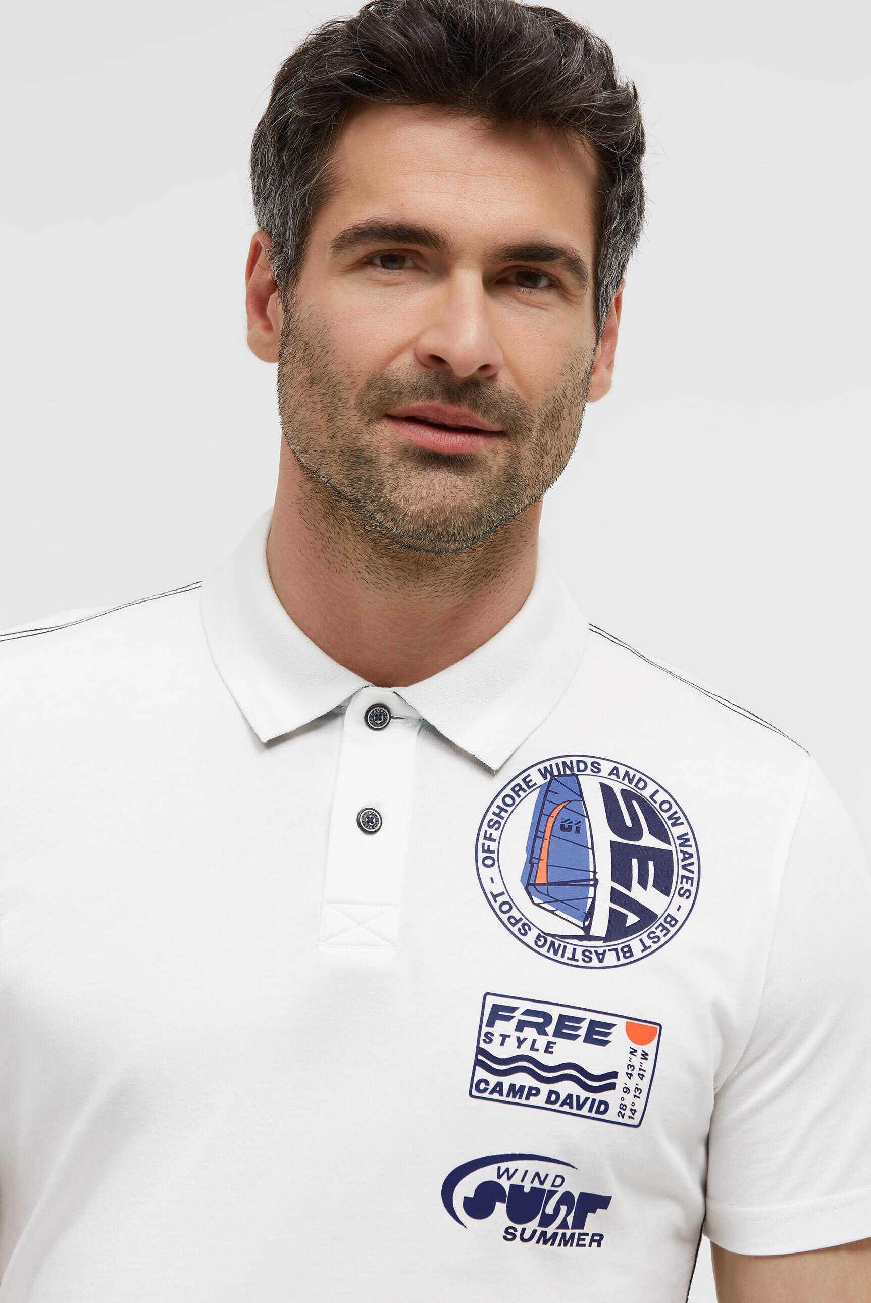 CAMP DAVID Poloshirt aus Baumwolle