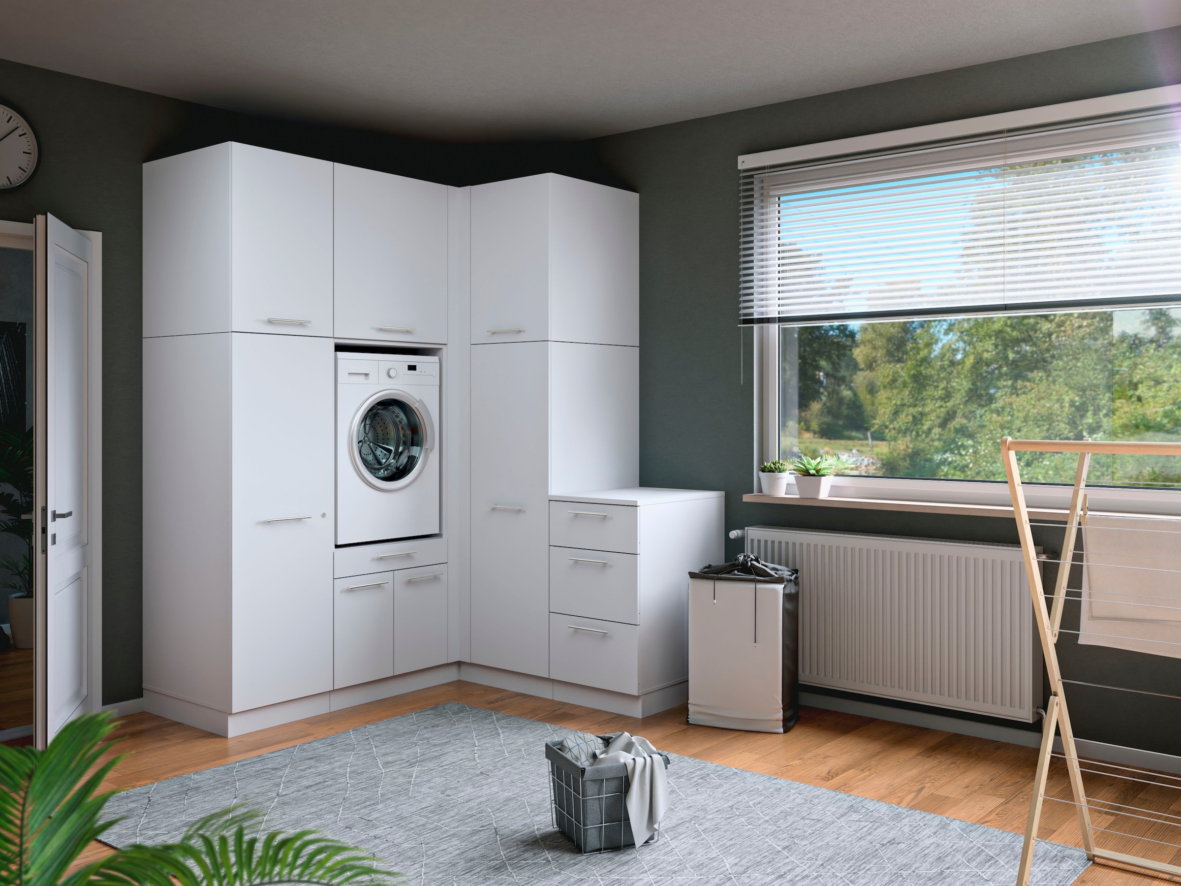 Laundreezy Mehrzweckschrank-Set »Laundreezy, 7-tlg. Mehrzweckschrank-Set B/H/T 186/238/68 cm« 7 Stk. tlg.