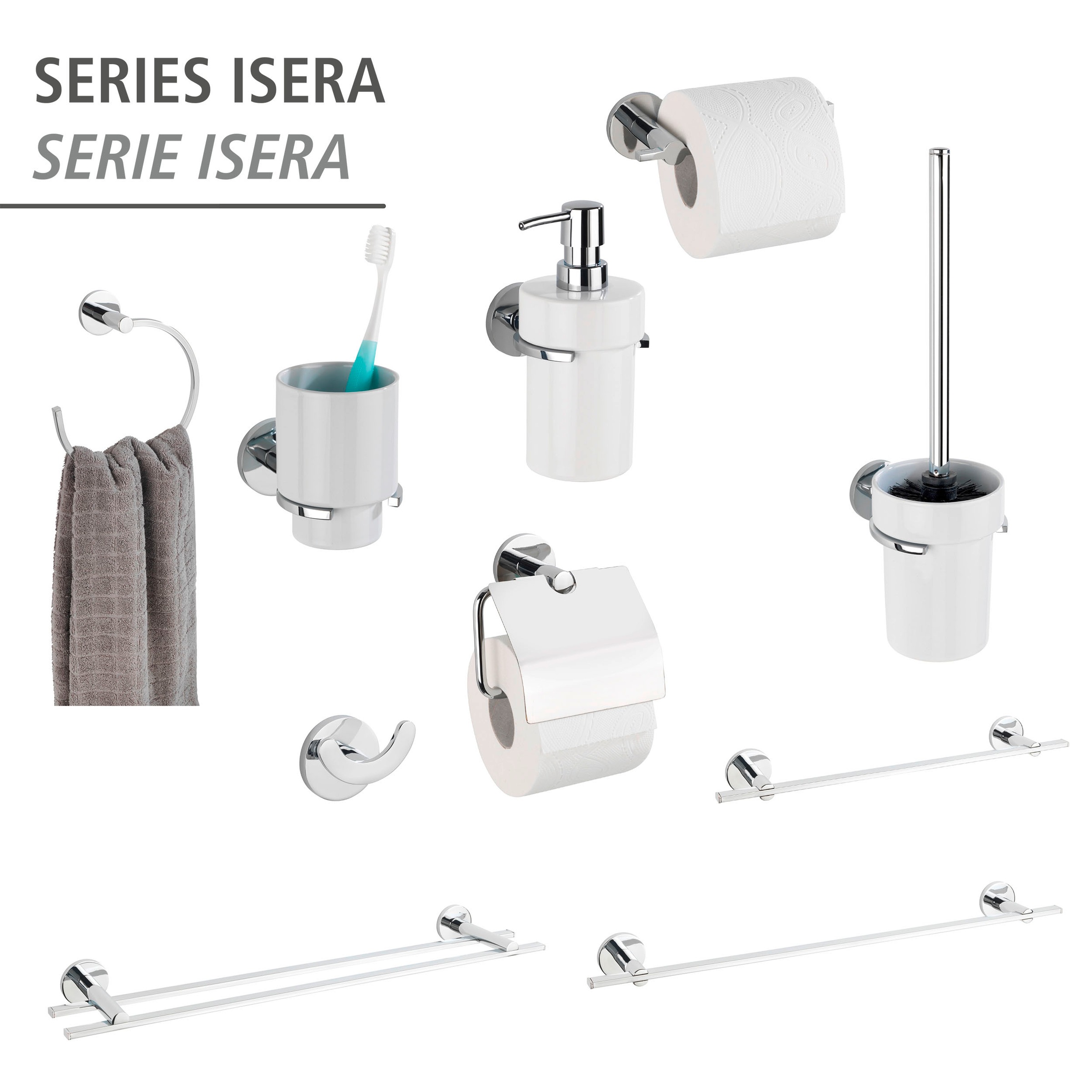 WENKO Toilettenpapierhalter »UV-Loc® Isera«, Befestigen ohne Bohren