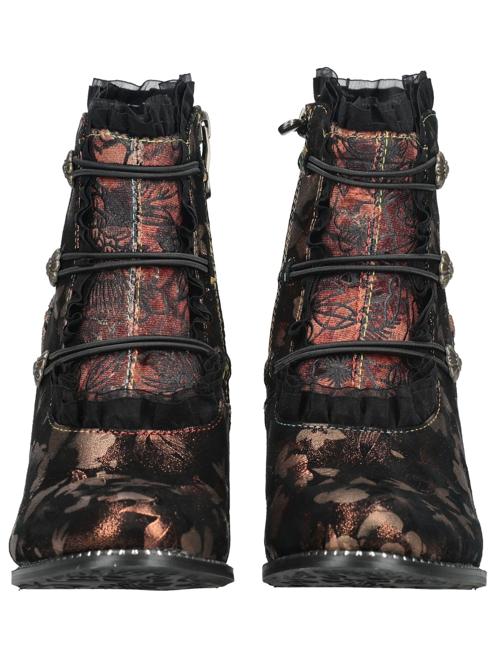 LAURA VITA High-Heel-Stiefelette »LAURA VITA Stiefelette Leder/Textil«