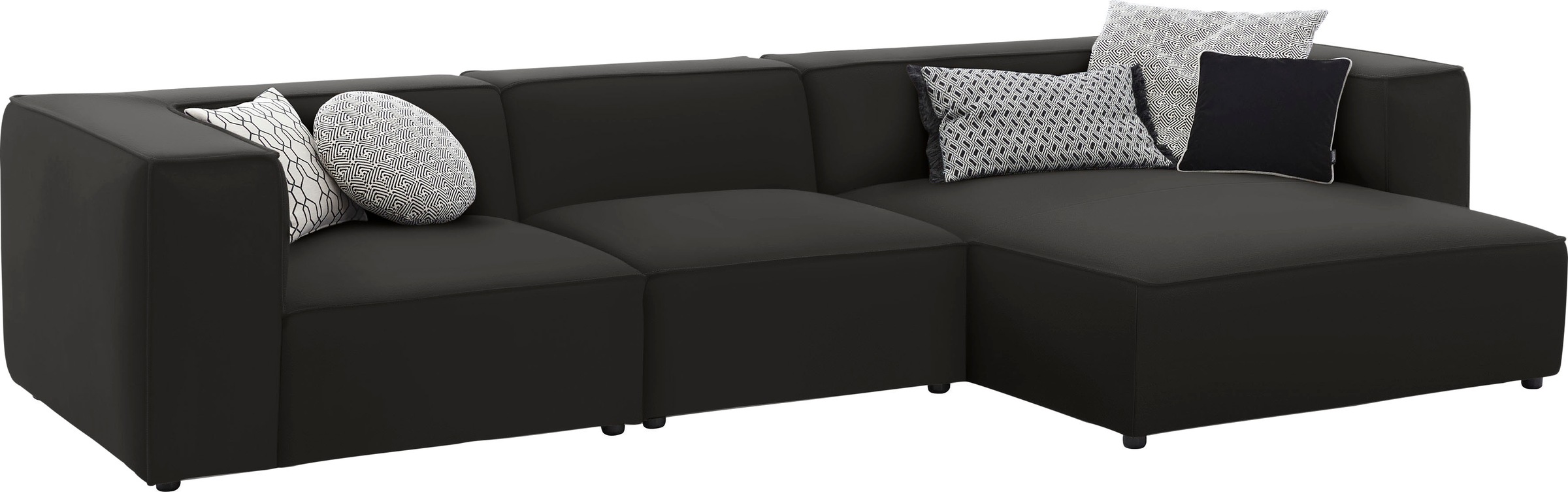 W.SCHILLIG Ecksofa »around-the-block«, mit eleganter Biese, mit Federkern, Breite 341 cm