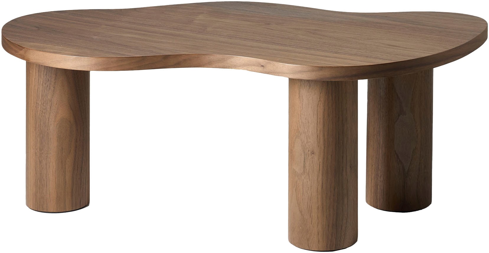 SalesFever Couchtisch "Vion 90x51 cm zeitloses Design mit Echtholzfurnier" Markante organische Form mit skulpturalem Charakter