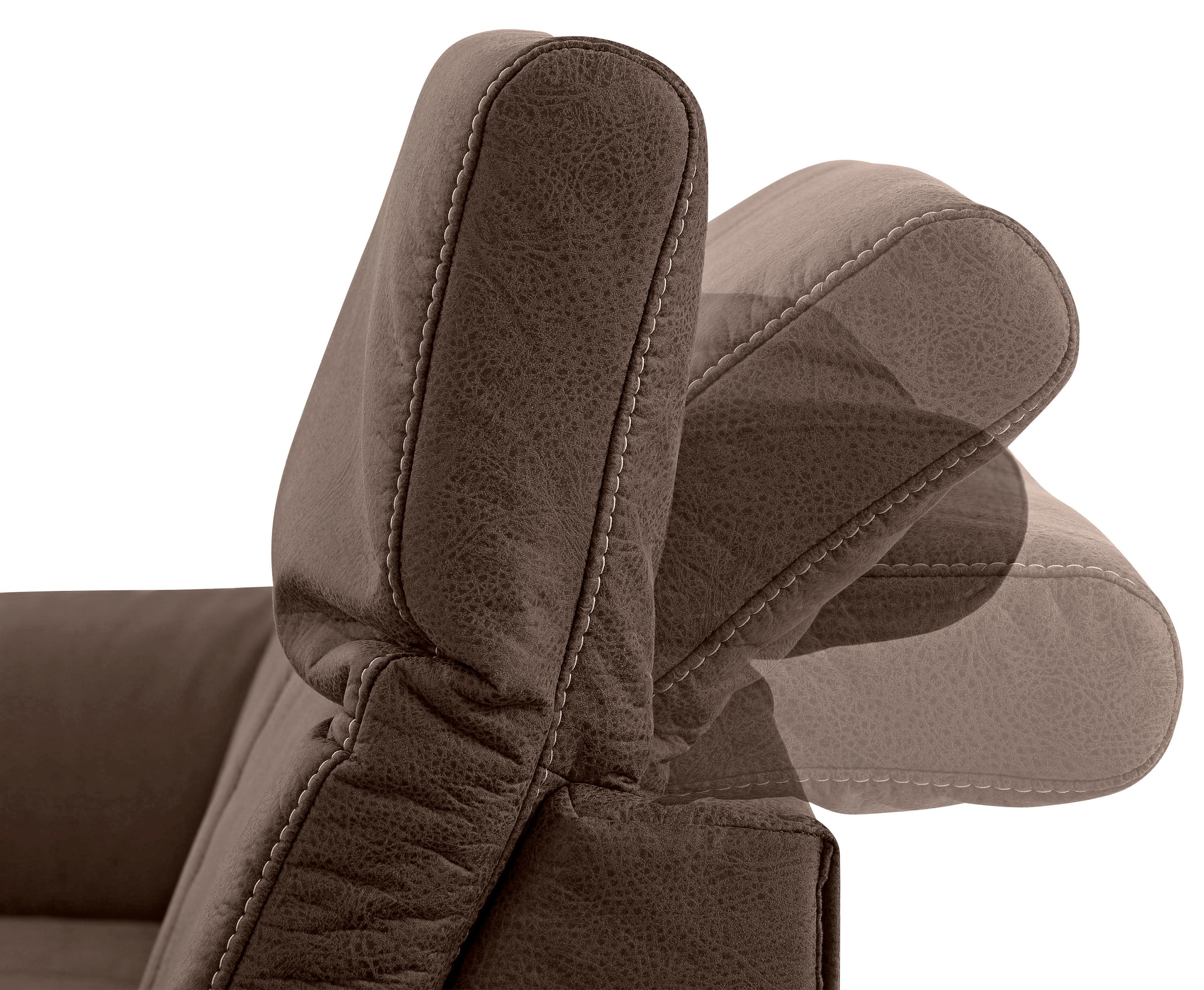 Home affaire Ecksofa »Solvei L-Form«, mit Recamierenabschluß und Sitztiefenverstellung