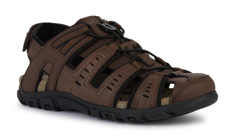 Sandale »UOMO SANDAL STRADA C«, Sommerschuh, Klettschuh, Outdoorsandale, mit Lederfußbett