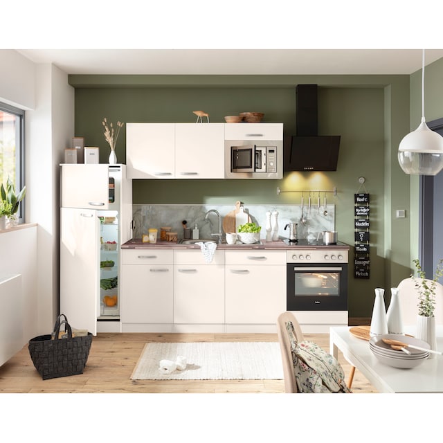 wiho Küchen Küchenzeile »Kansas«, mit E-Geräten, Breite 280 cm kaufen | BAUR